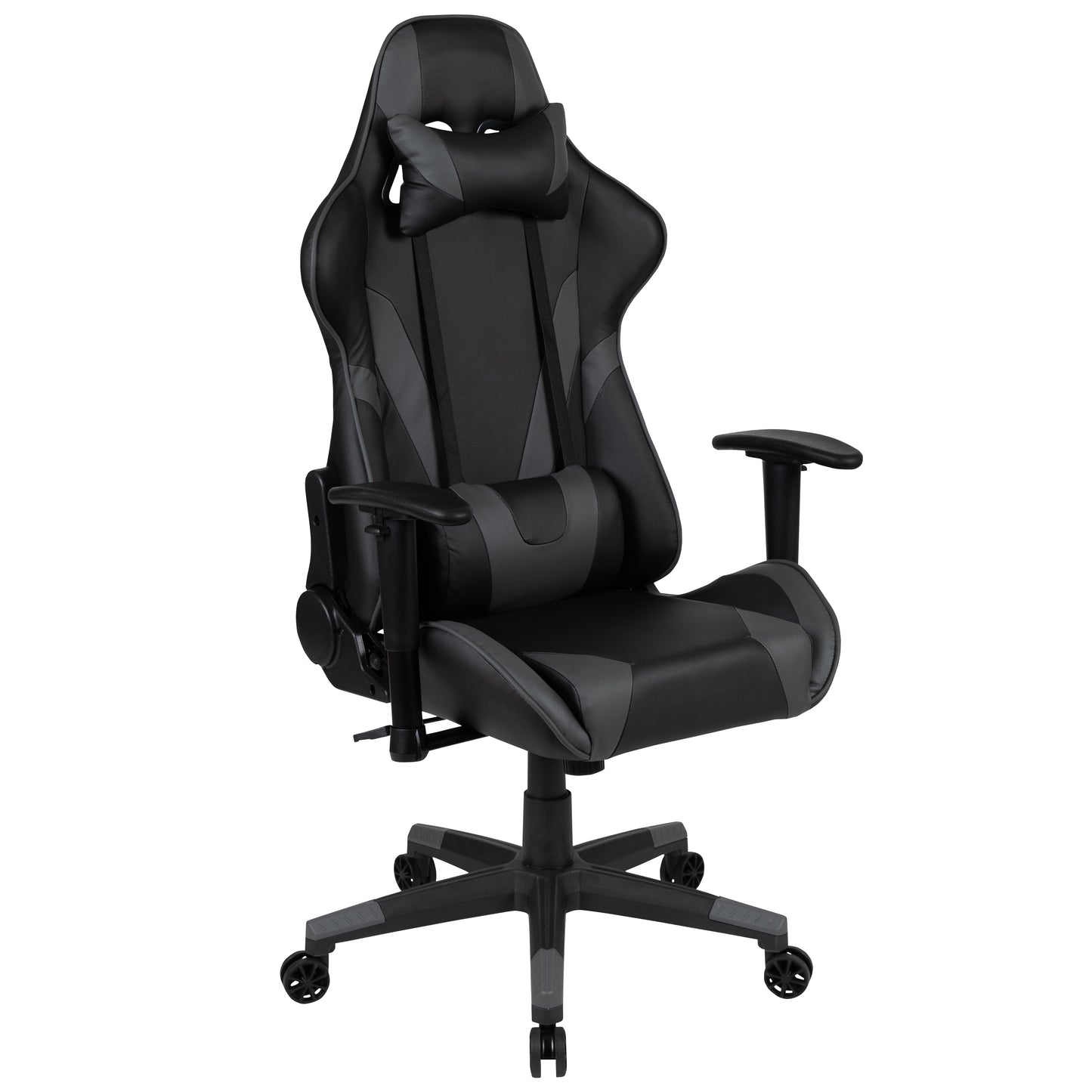 X20 Gaming Chair Racing Office Ergonomic Computer PC Adjustable Swivel Chair with Reclining Back in Gray LeatherSoft Gray