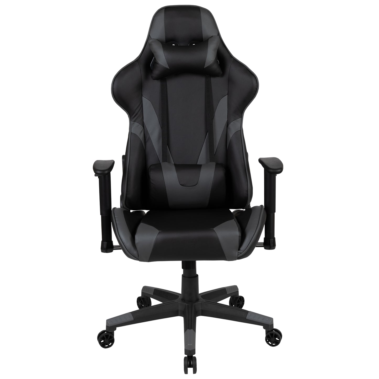 X20 Gaming Chair Racing Office Ergonomic Computer PC Adjustable Swivel Chair with Reclining Back in Gray LeatherSoft Gray
