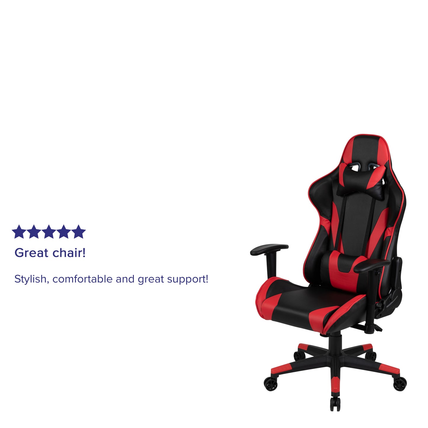 X20 Gaming Chair Racing Office Ergonomic Computer PC Adjustable Swivel Chair with Fully Reclining Back in Red LeatherSoft Red