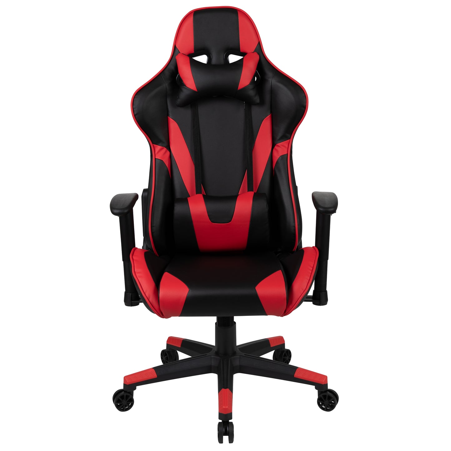 X20 Gaming Chair Racing Office Ergonomic Computer PC Adjustable Swivel Chair with Fully Reclining Back in Red LeatherSoft Red