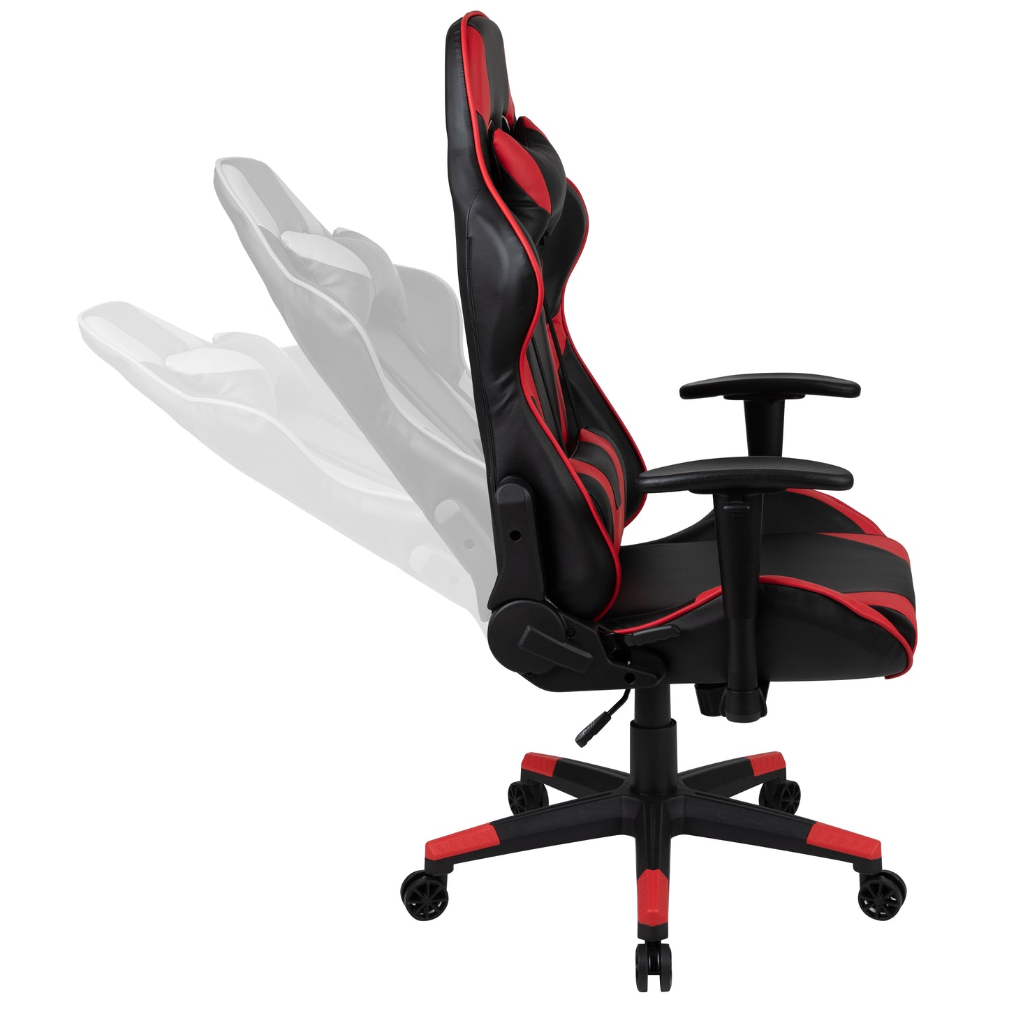 X20 Gaming Chair Racing Office Ergonomic Computer PC Adjustable Swivel Chair with Fully Reclining Back in Red LeatherSoft Red