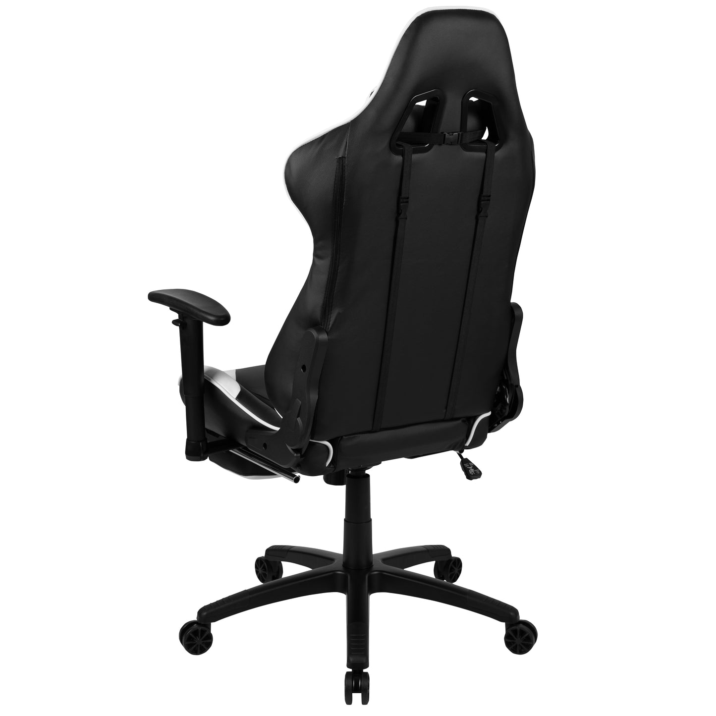 X30 Gaming Chair Racing Office Ergonomic Computer Chair with Fully Reclining Back and Slide-Out Footrest in Black LeatherSoft Black