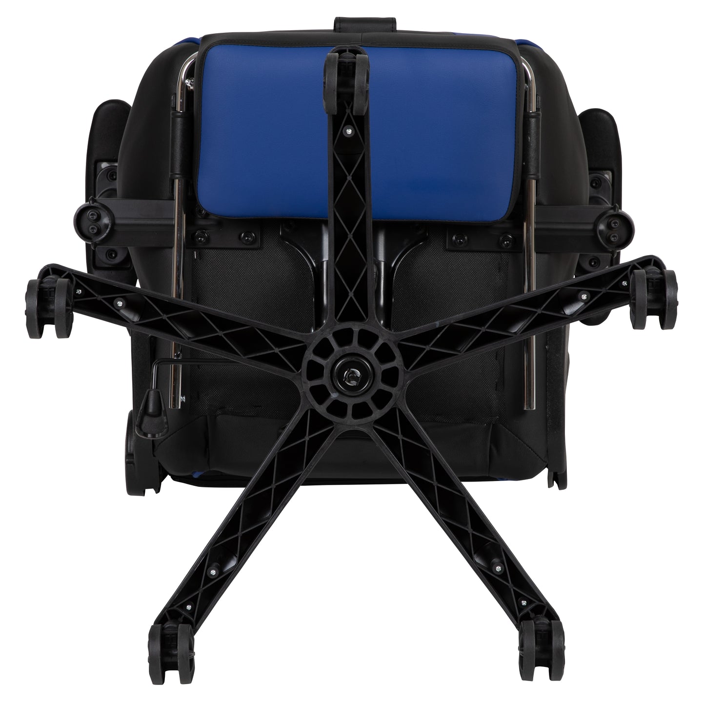 X30 Gaming Chair Racing Office Ergonomic Computer Chair with Reclining Back and Slide-Out Footrest in Blue LeatherSoft Blue