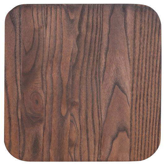 Dunedin Rustic Walnut Wood Seat for Colorful Metal Barstools Rustic Walnut