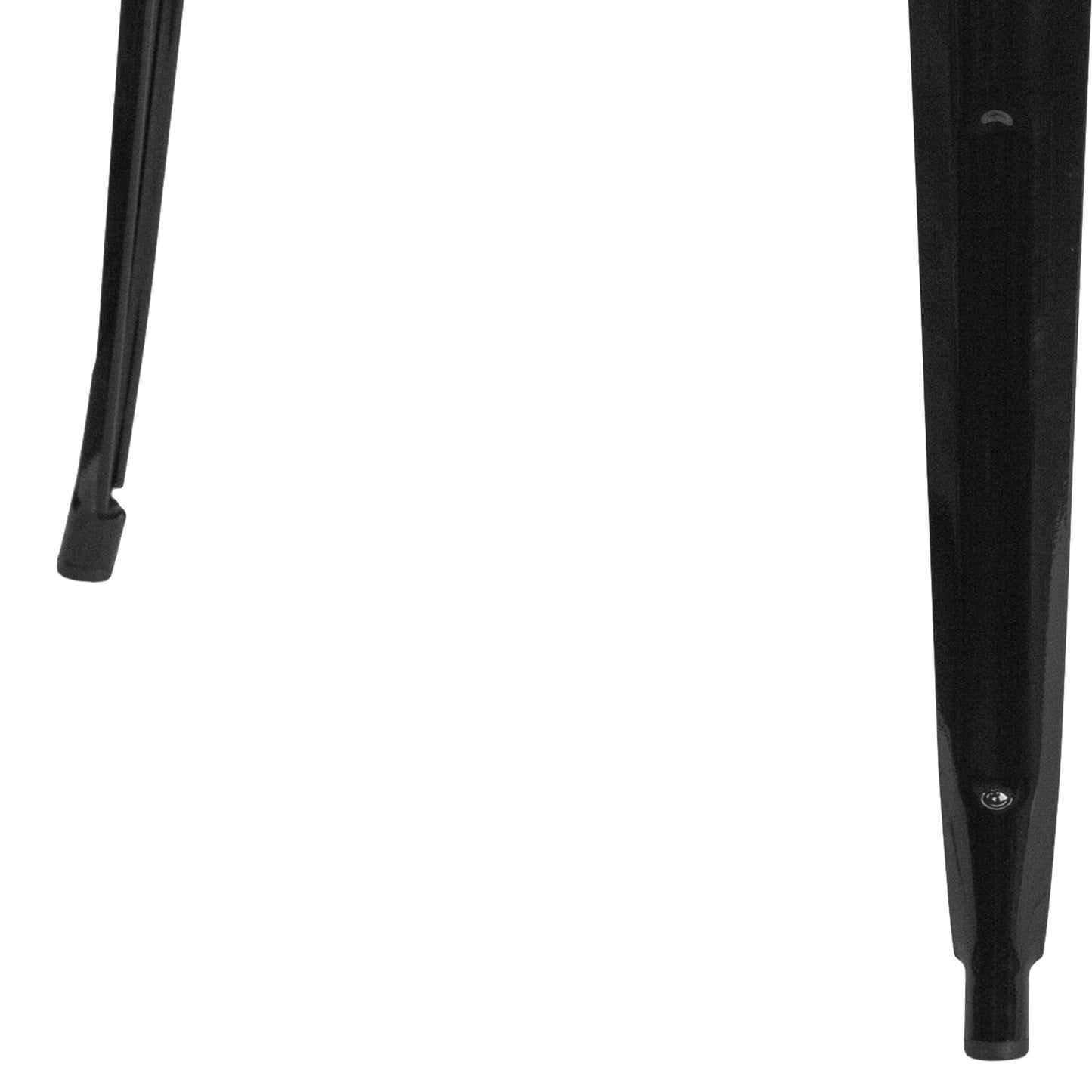 Nolan Commercial Grade 31.5" Square Black Metal Indoor-Outdoor Bar Height Table Black