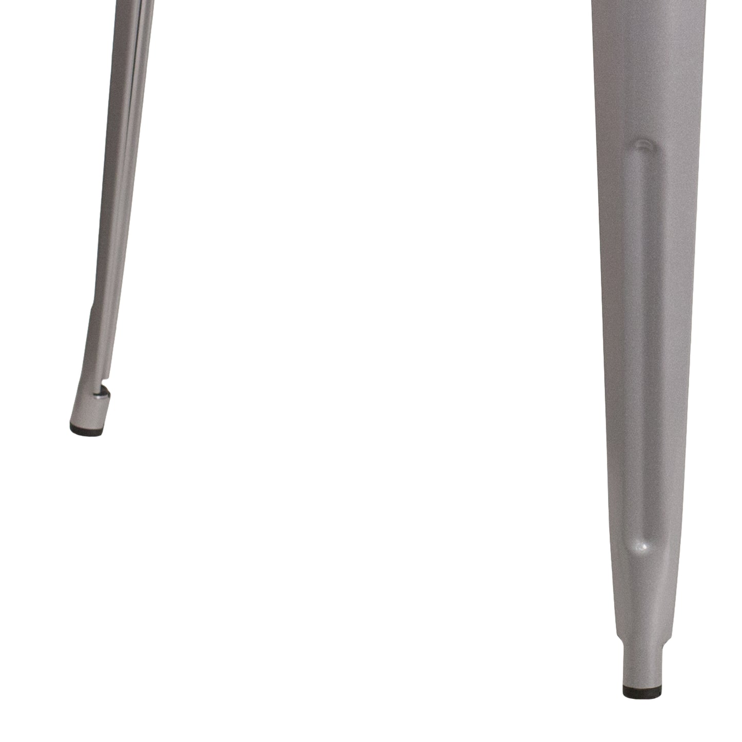 Nolan Commercial Grade 31.5" Square Silver Metal Indoor-Outdoor Bar Height Table Silver