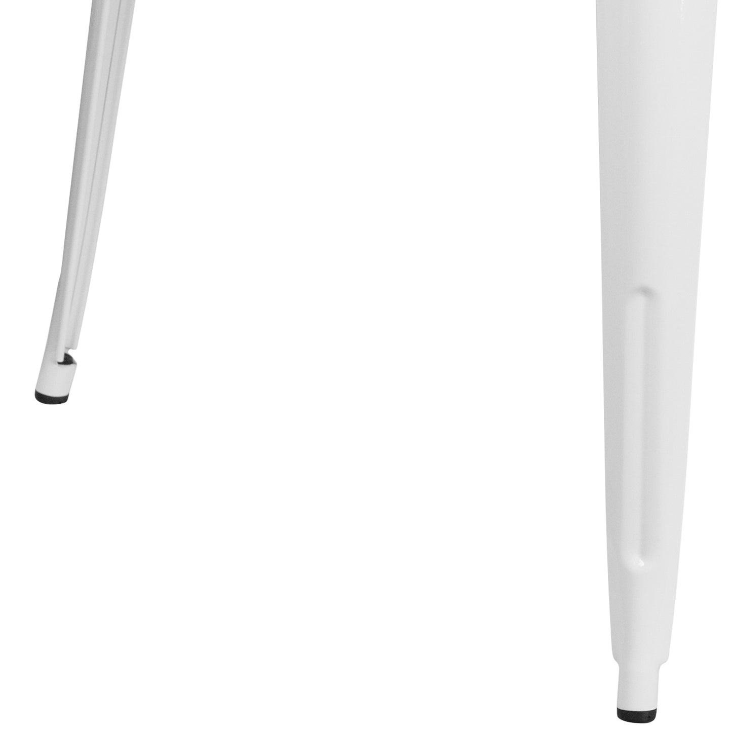 Parker Commercial Grade 35.5" Square White Metal Indoor-Outdoor Table White