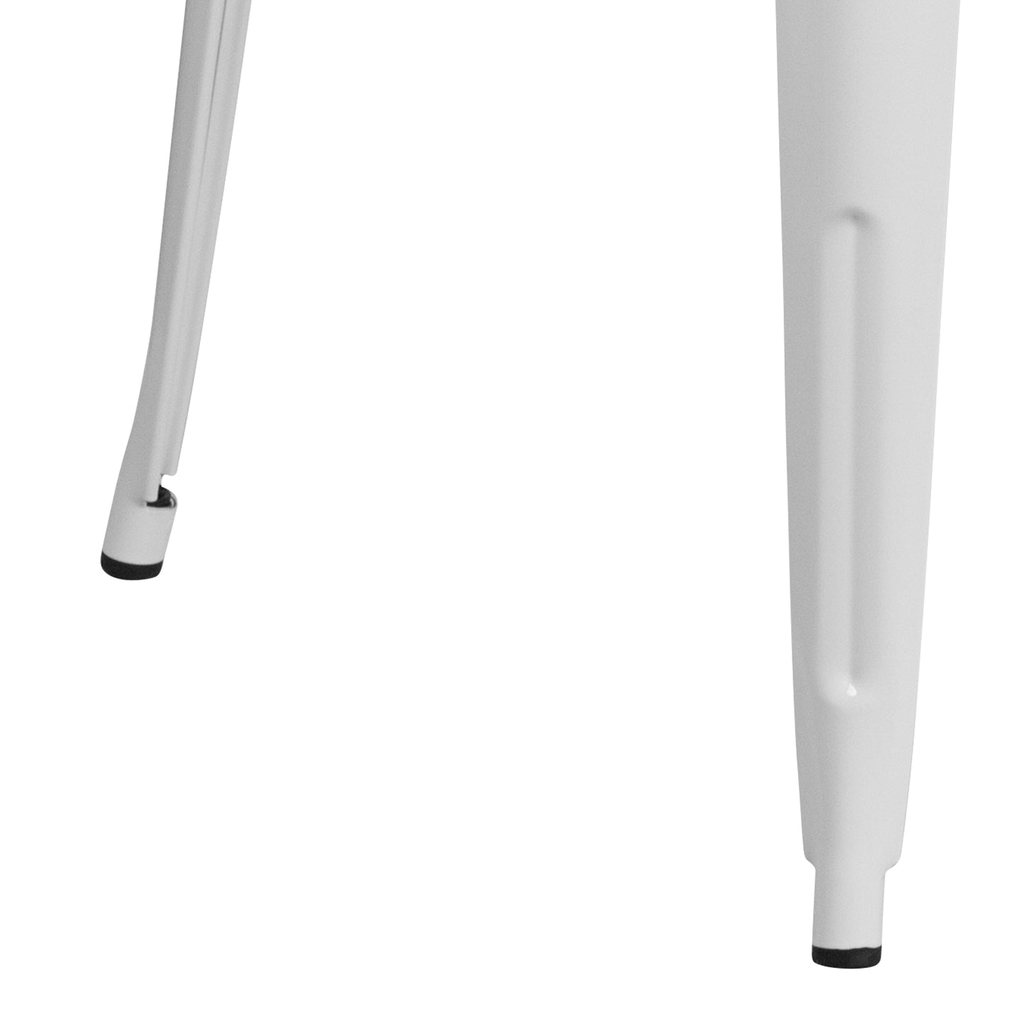 Jeffrey Commercial Grade 30" Round White Metal Indoor-Outdoor Table White