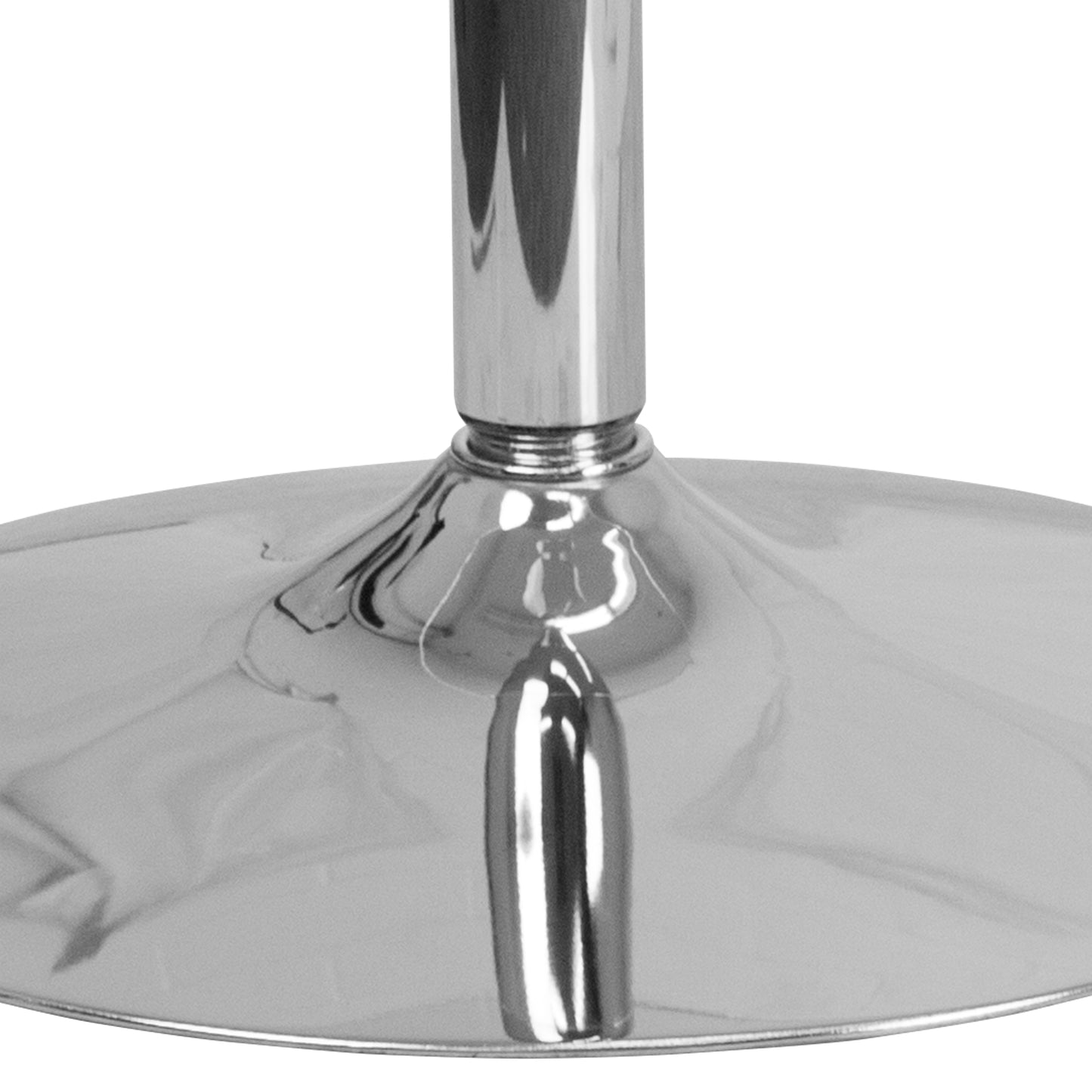 Kenneth 23.5'' Round Glass Table with 35.5''H Chrome Base Clear Top/Chrome Frame CH-6-GG