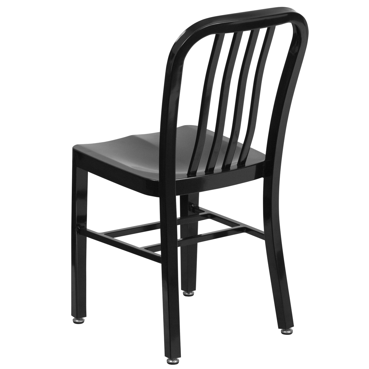 Gael Commercial Grade Black Metal Indoor-Outdoor Chair Black