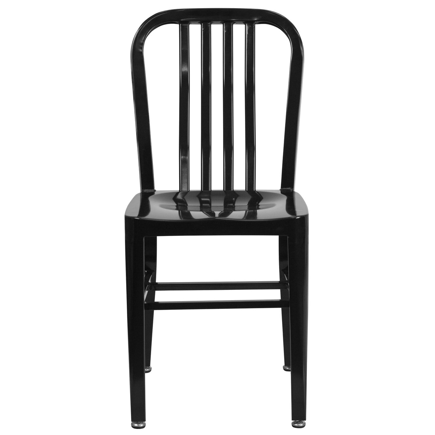 Gael Commercial Grade Black Metal Indoor-Outdoor Chair Black