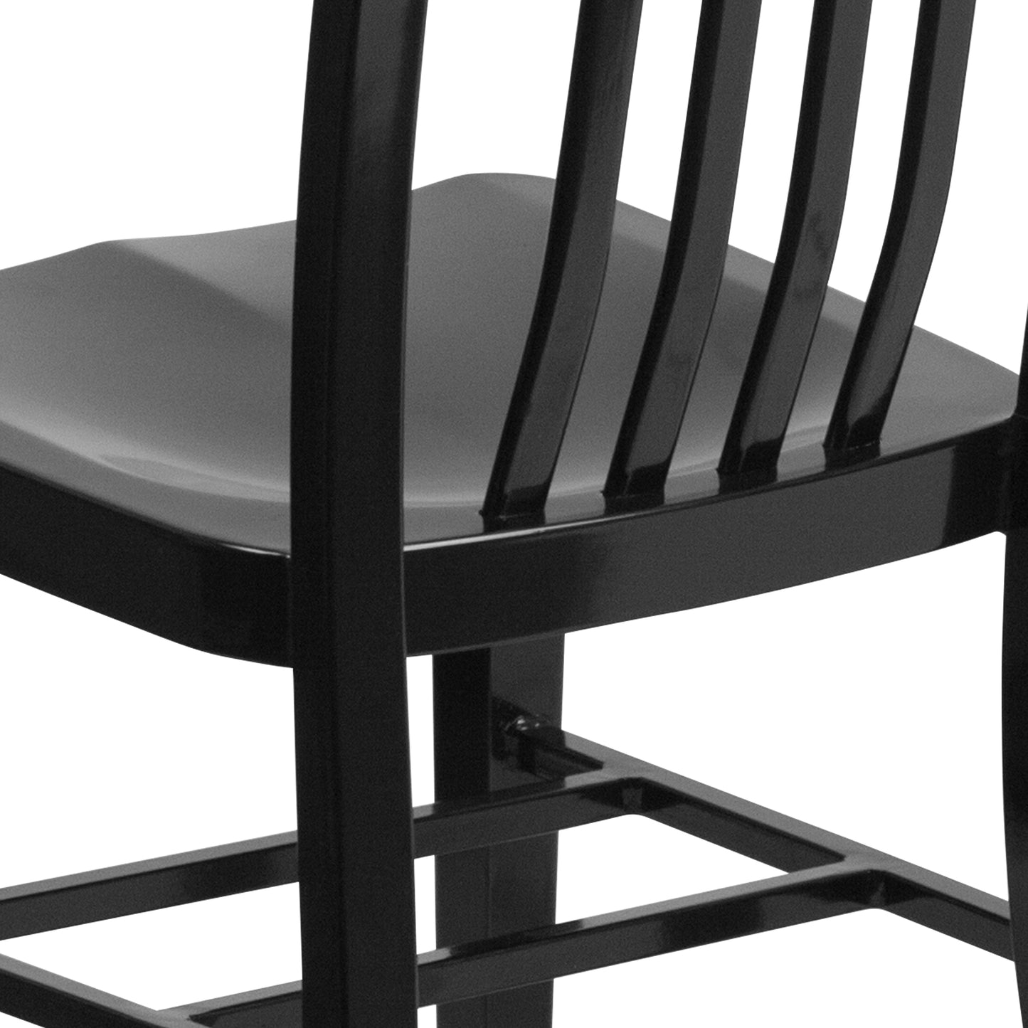 Gael Commercial Grade Black Metal Indoor-Outdoor Chair Black