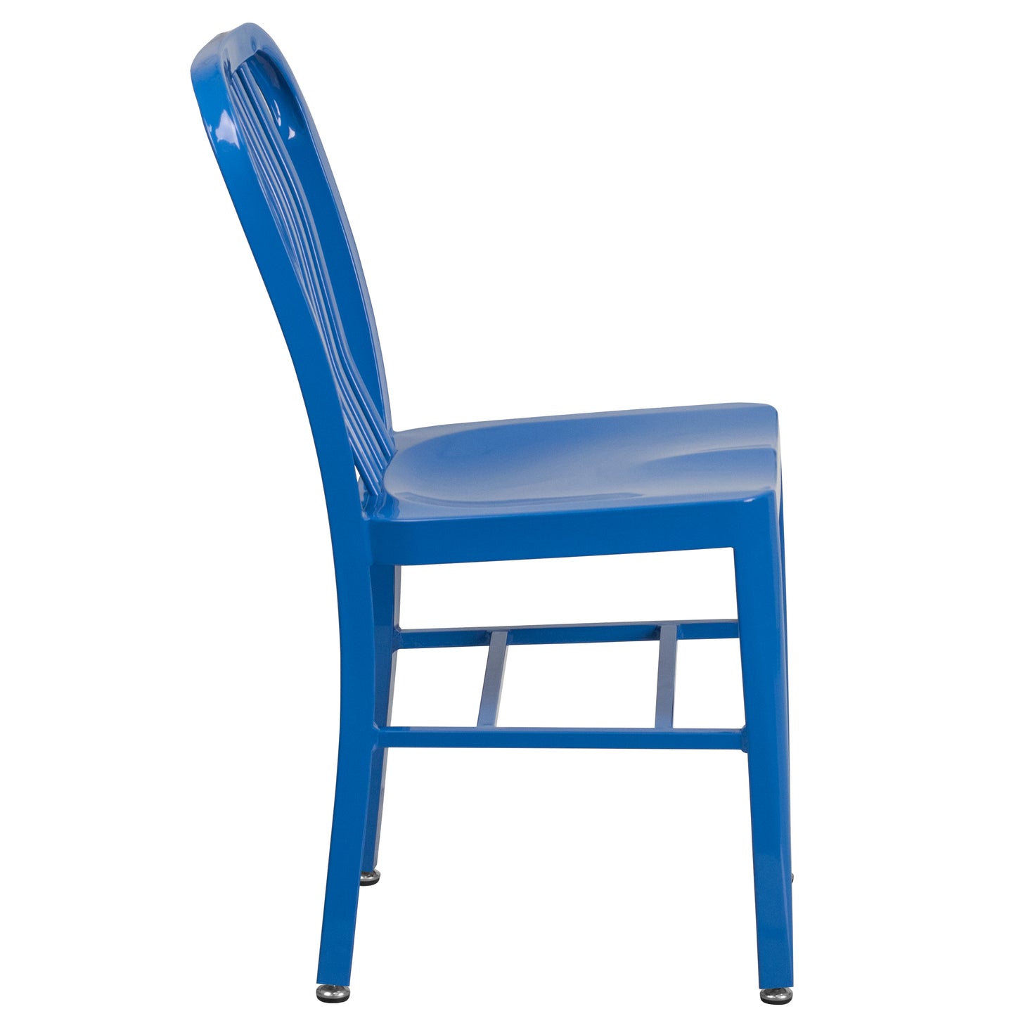 Gael Commercial Grade Blue Metal Indoor-Outdoor Chair Blue