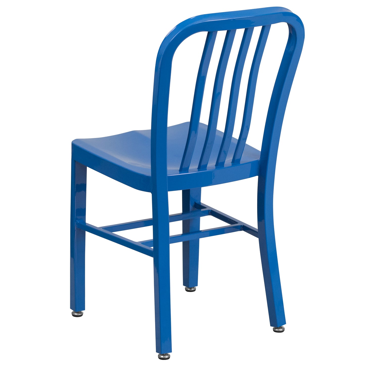 Gael Commercial Grade Blue Metal Indoor-Outdoor Chair Blue