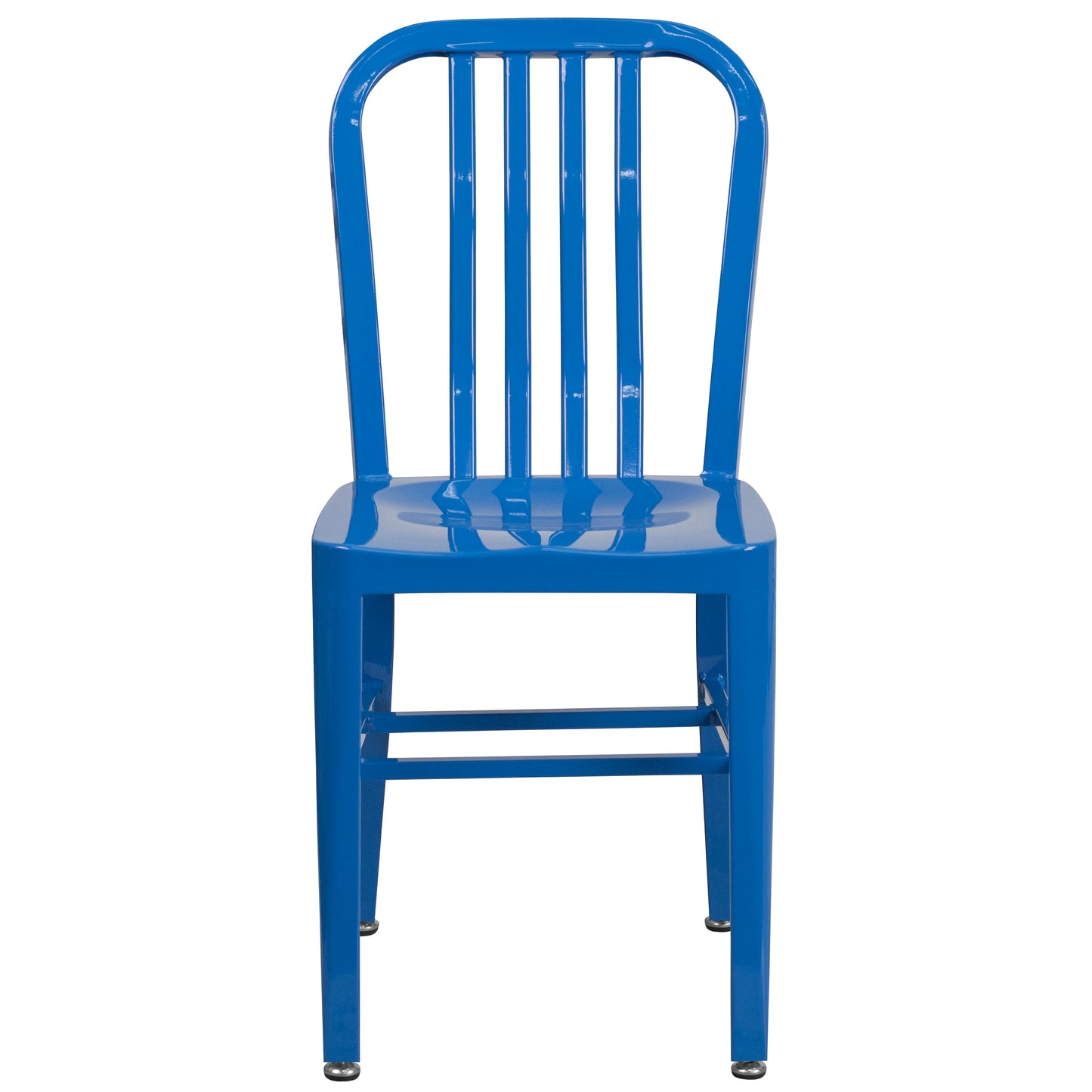 Gael Commercial Grade Blue Metal Indoor-Outdoor Chair Blue