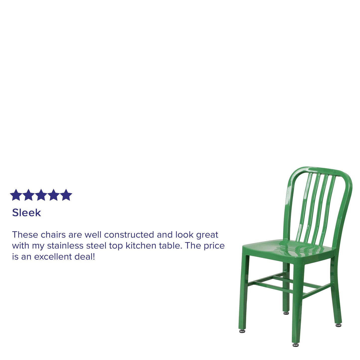 Gael Commercial Grade Green Metal Indoor-Outdoor Chair Green