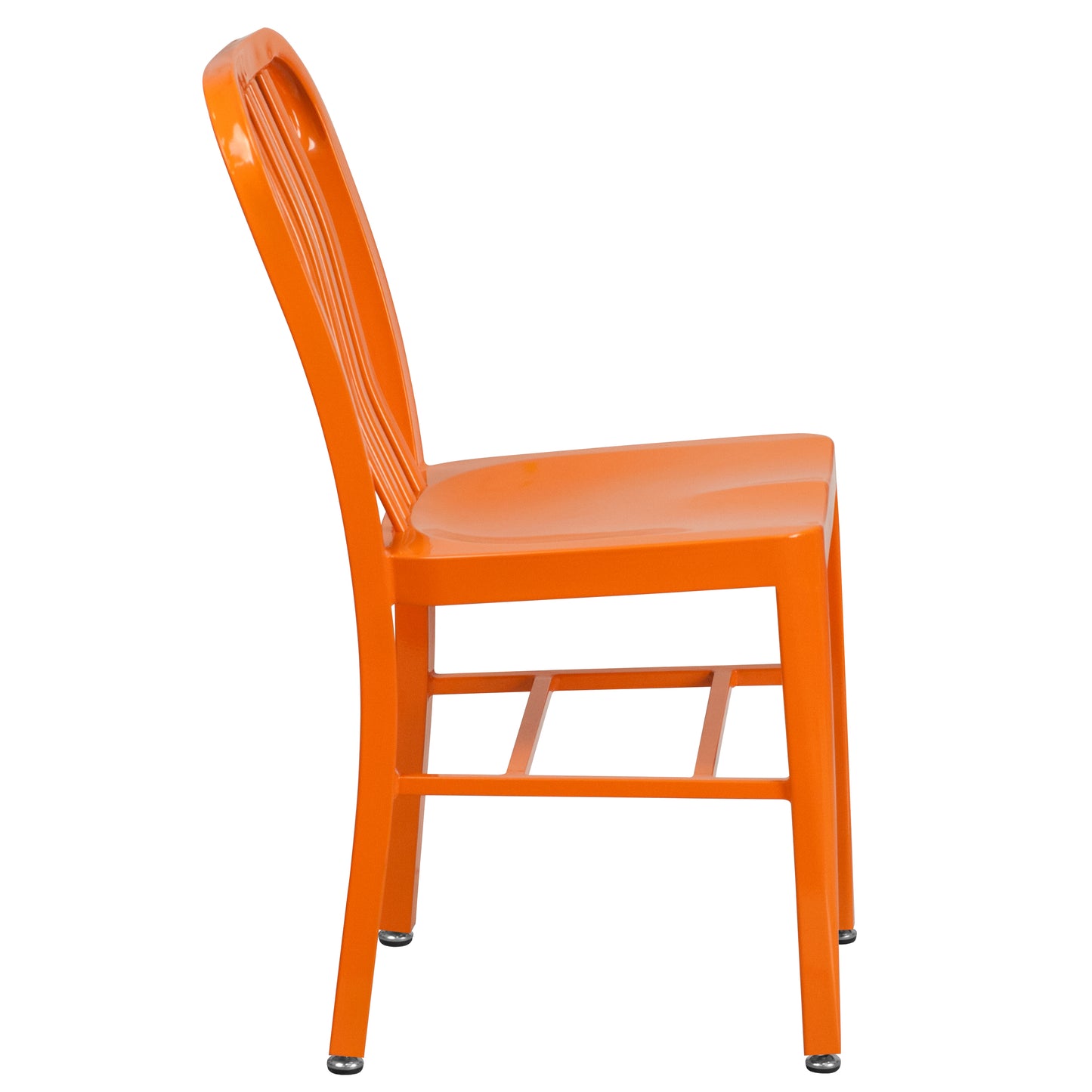Gael Commercial Grade Orange Metal Indoor-Outdoor Chair Orange