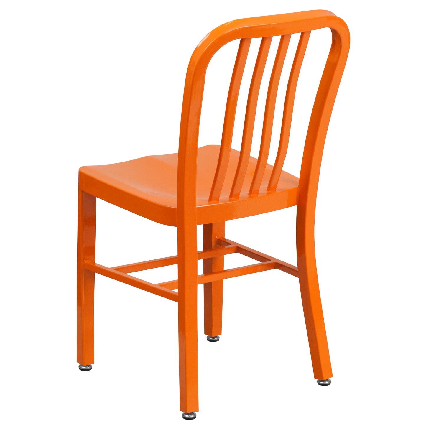 Gael Commercial Grade Orange Metal Indoor-Outdoor Chair Orange