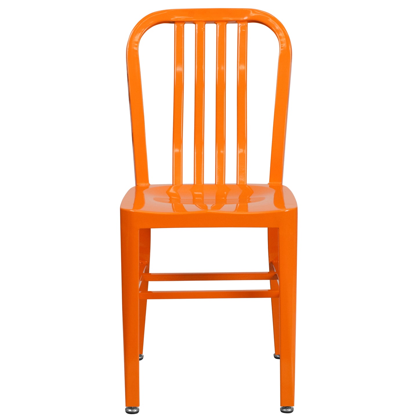 Gael Commercial Grade Orange Metal Indoor-Outdoor Chair Orange