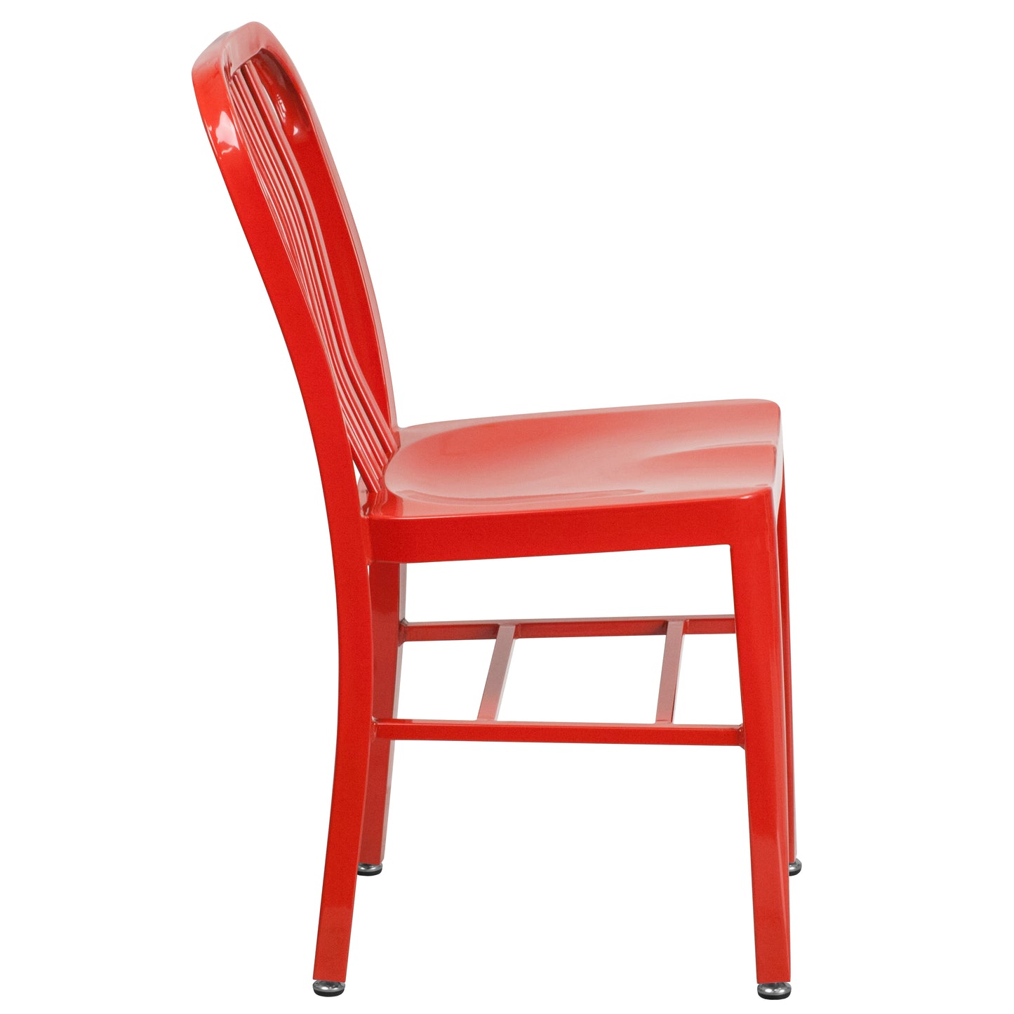 Gael Commercial Grade Red Metal Indoor-Outdoor Chair Red