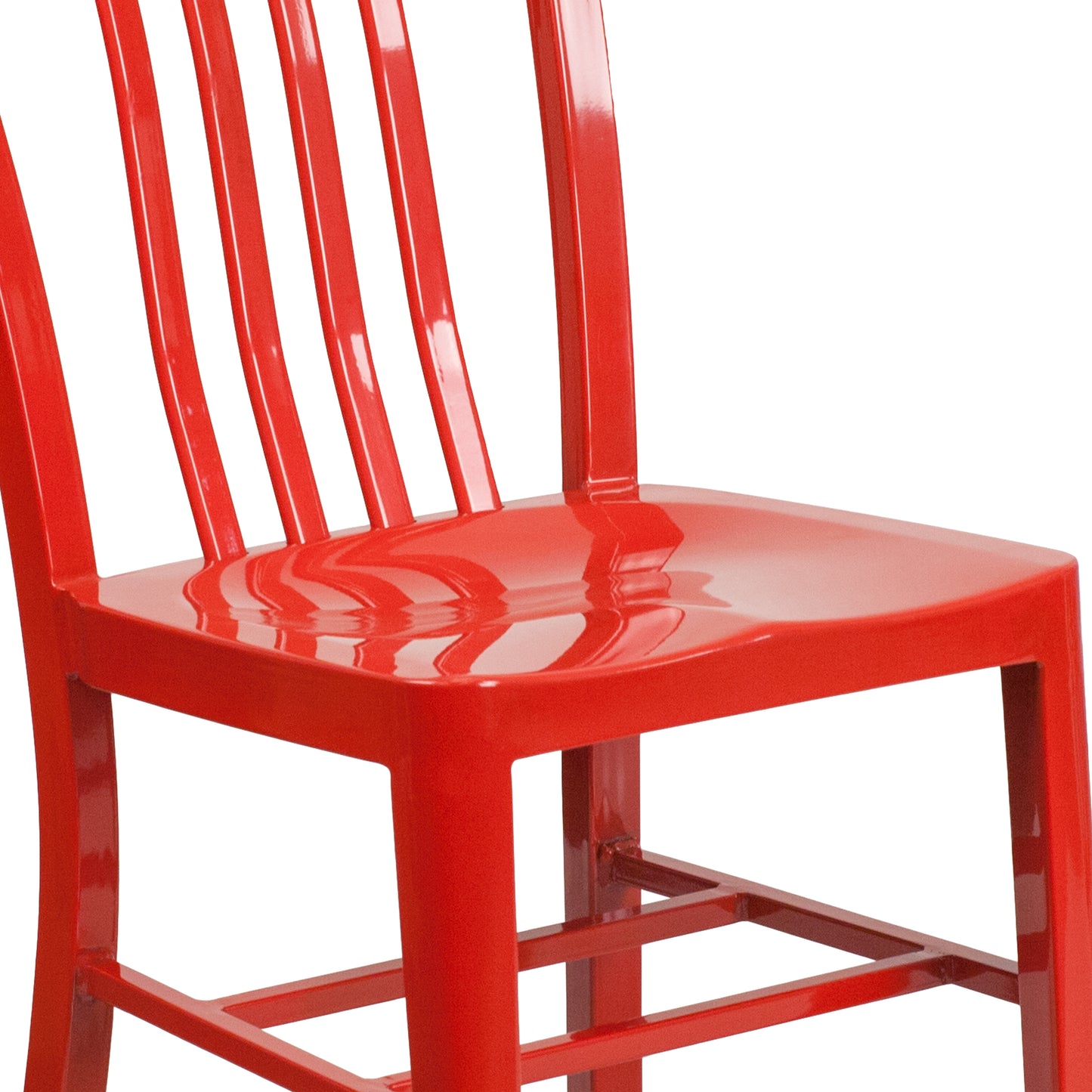 Gael Commercial Grade Red Metal Indoor-Outdoor Chair Red