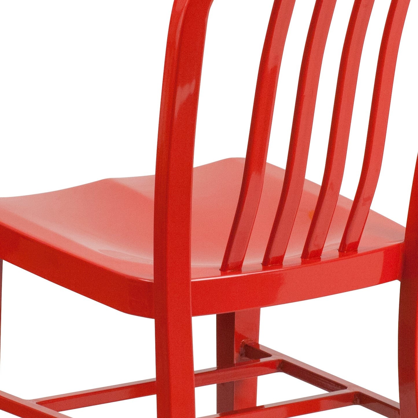 Gael Commercial Grade Red Metal Indoor-Outdoor Chair Red