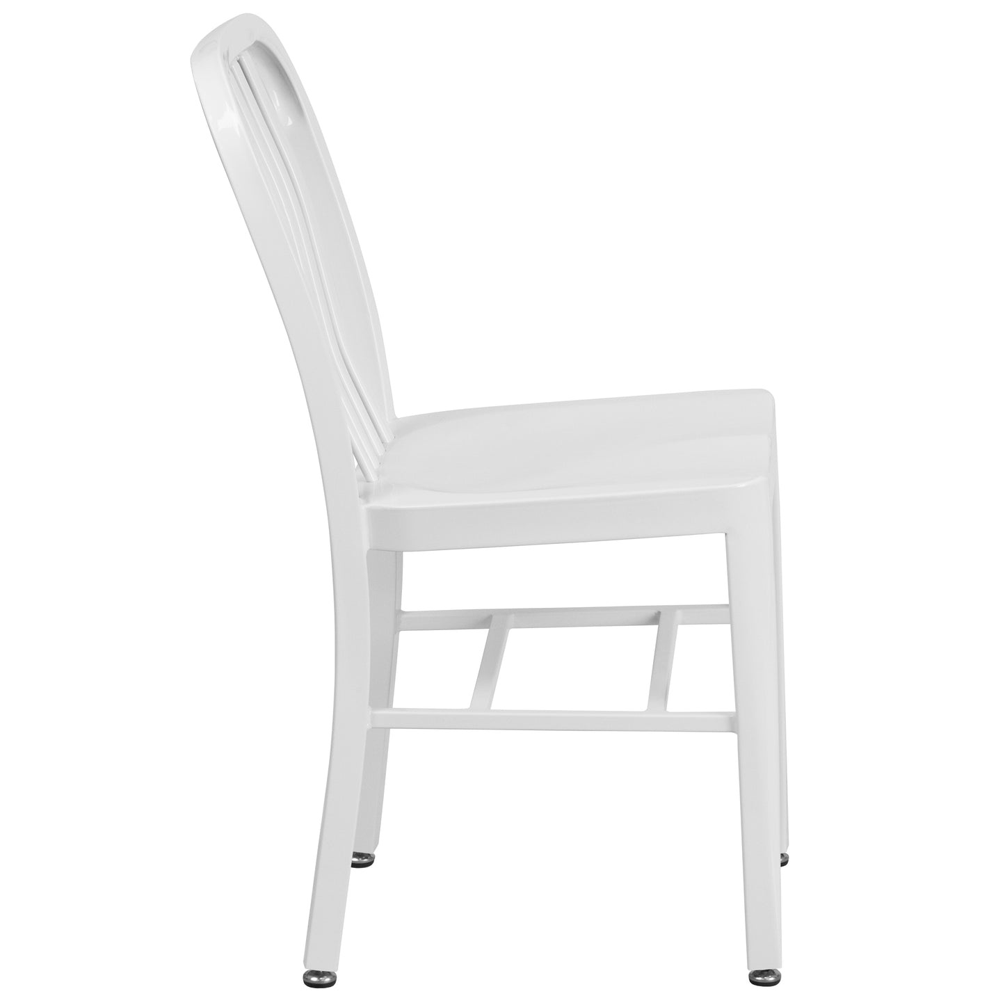 Gael Commercial Grade White Metal Indoor-Outdoor Chair White