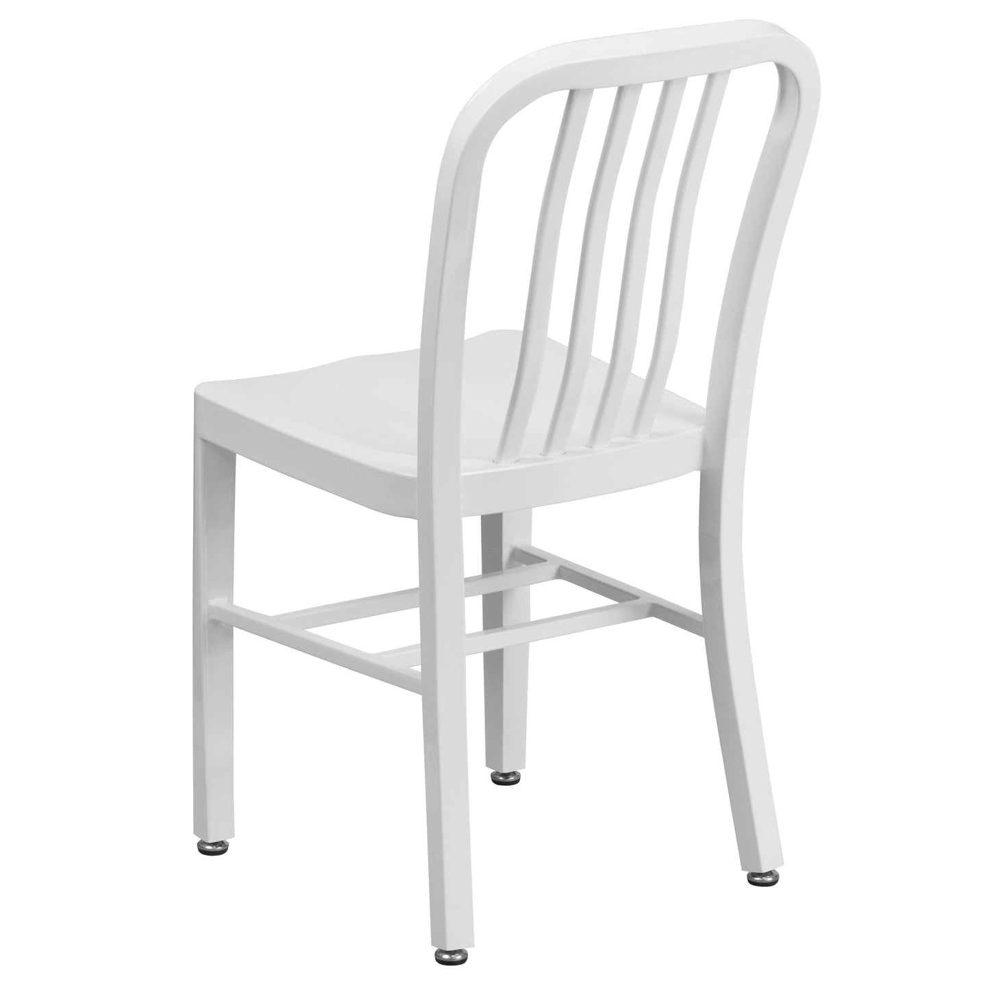 Gael Commercial Grade White Metal Indoor-Outdoor Chair White