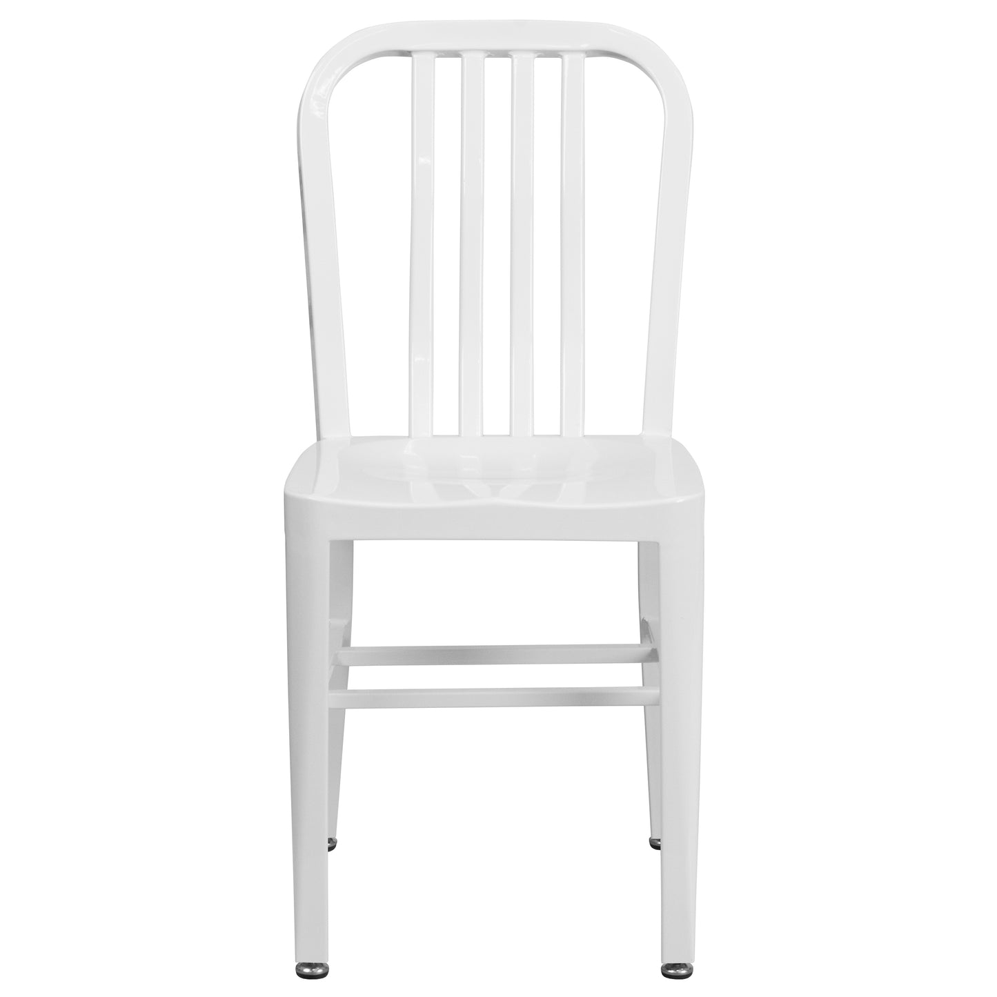 Gael Commercial Grade White Metal Indoor-Outdoor Chair White