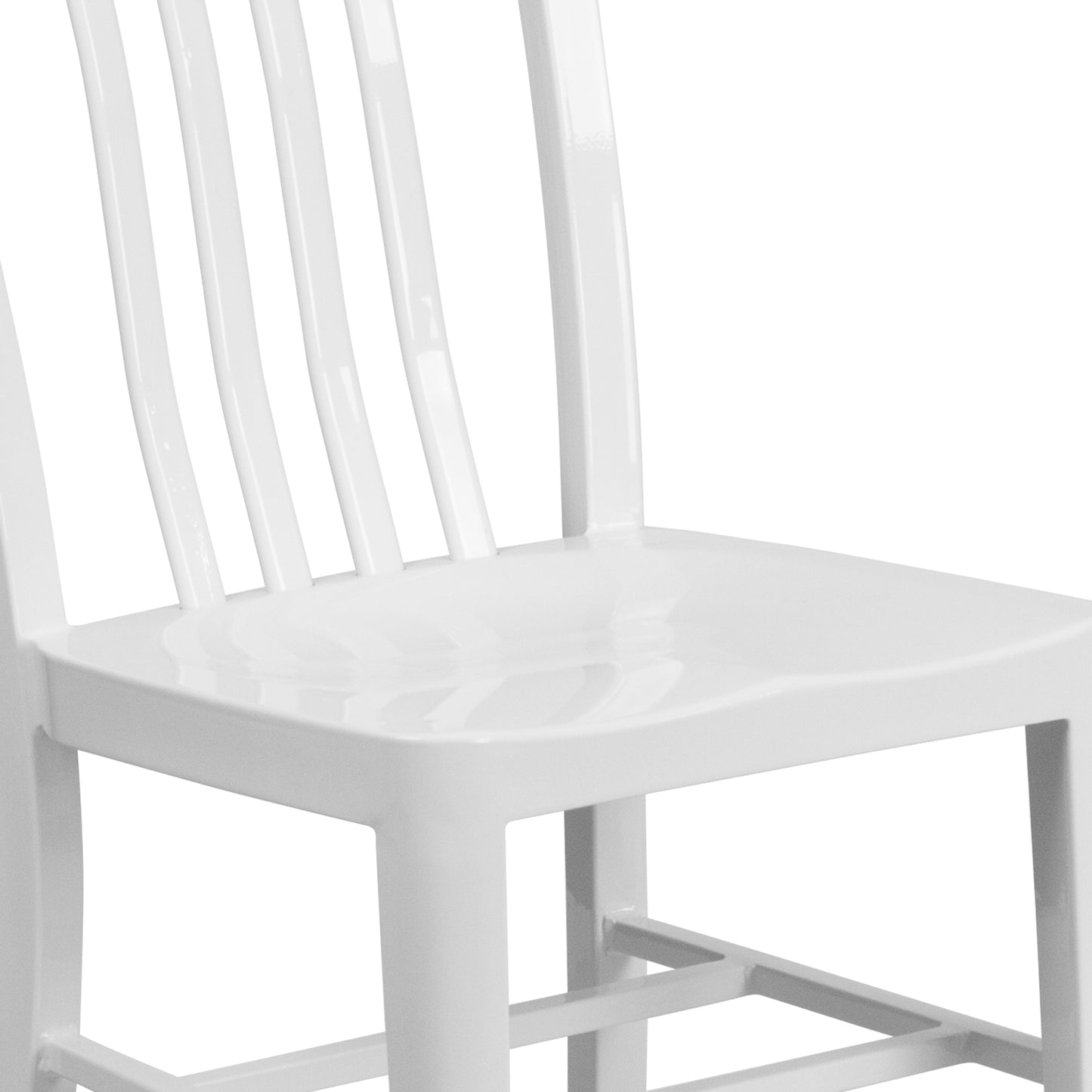 Gael Commercial Grade White Metal Indoor-Outdoor Chair White