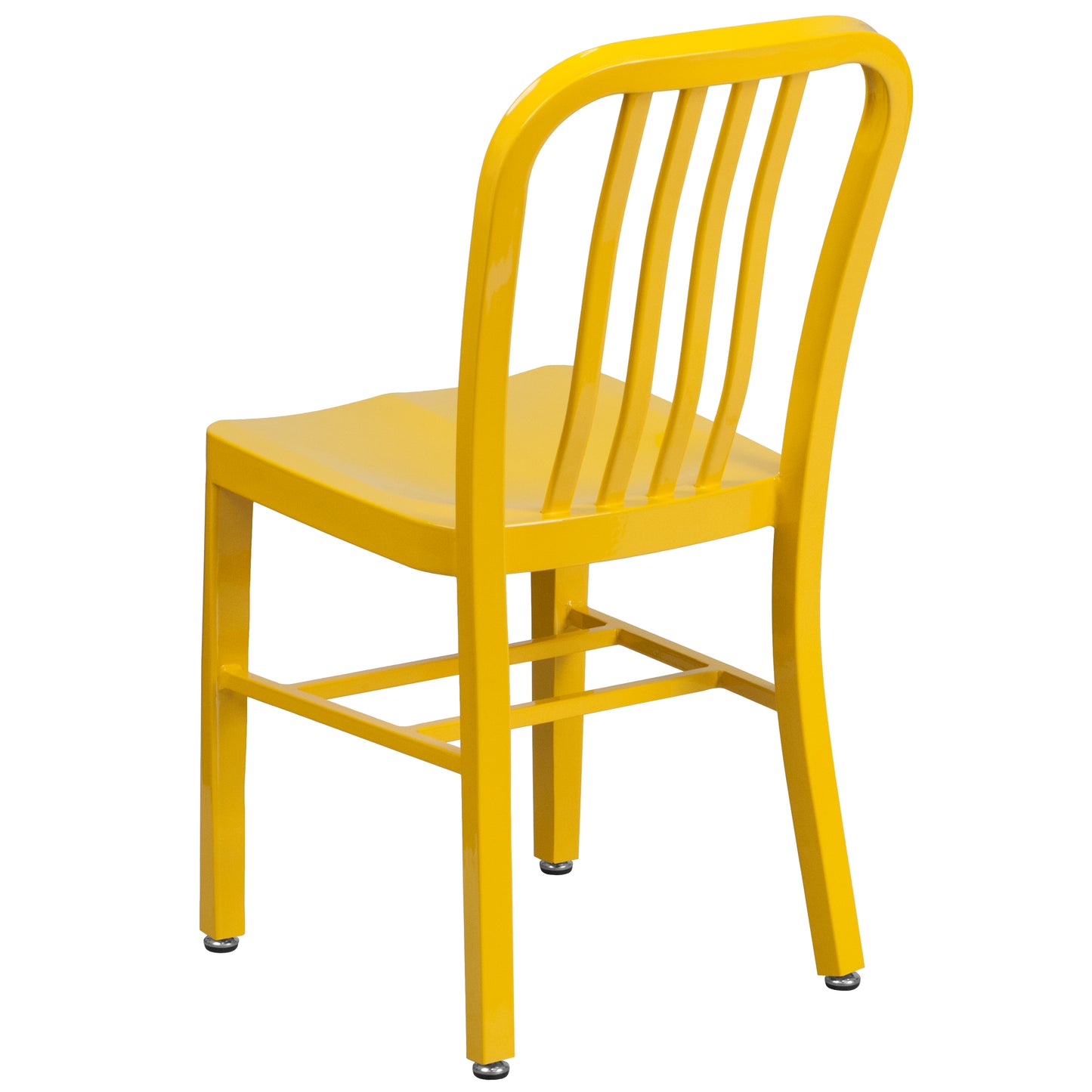Gael Commercial Grade Yellow Metal Indoor-Outdoor Chair Yellow