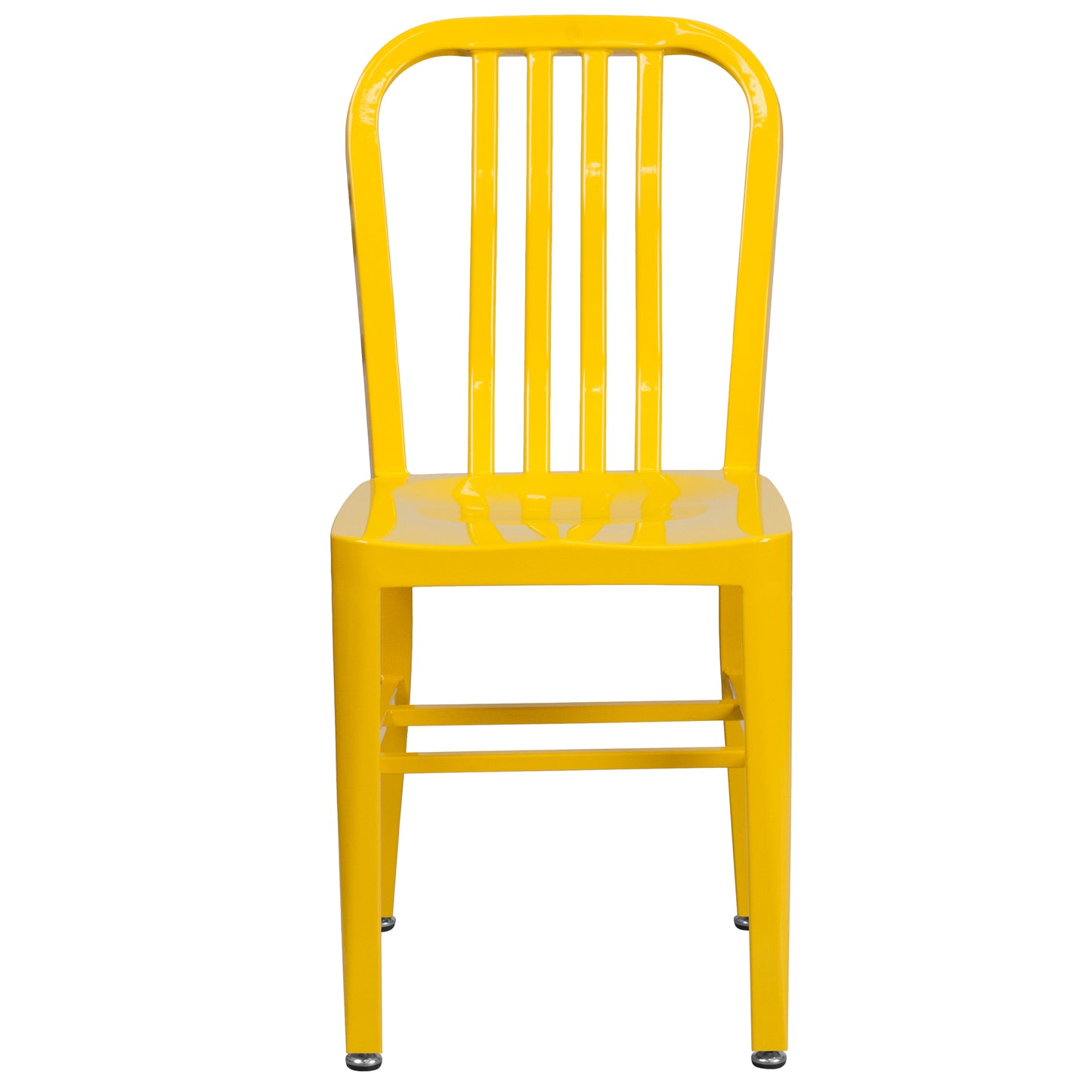 Gael Commercial Grade Yellow Metal Indoor-Outdoor Chair Yellow