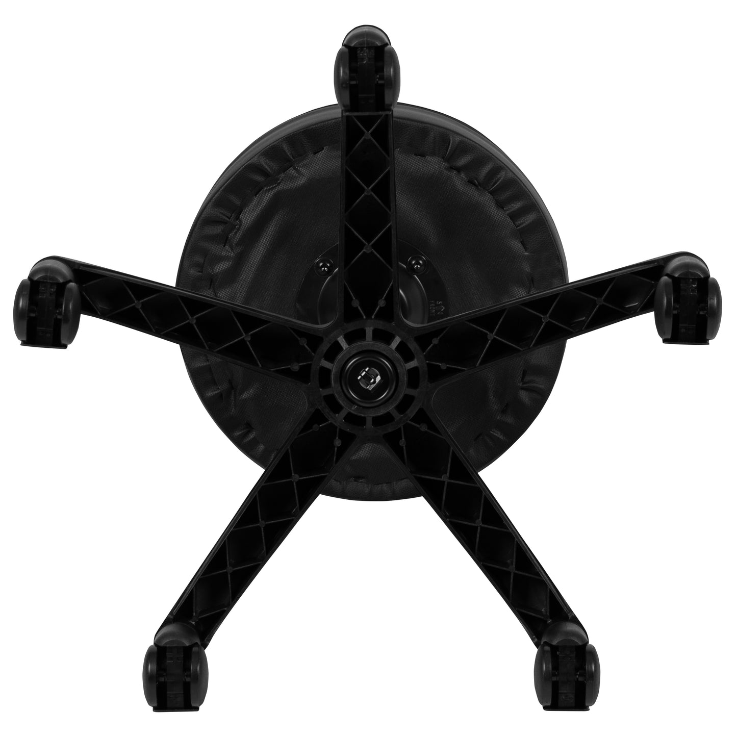 Baker Black Adjustable Doctors Stool on Wheels with Ergonomic Molded Seat Black
