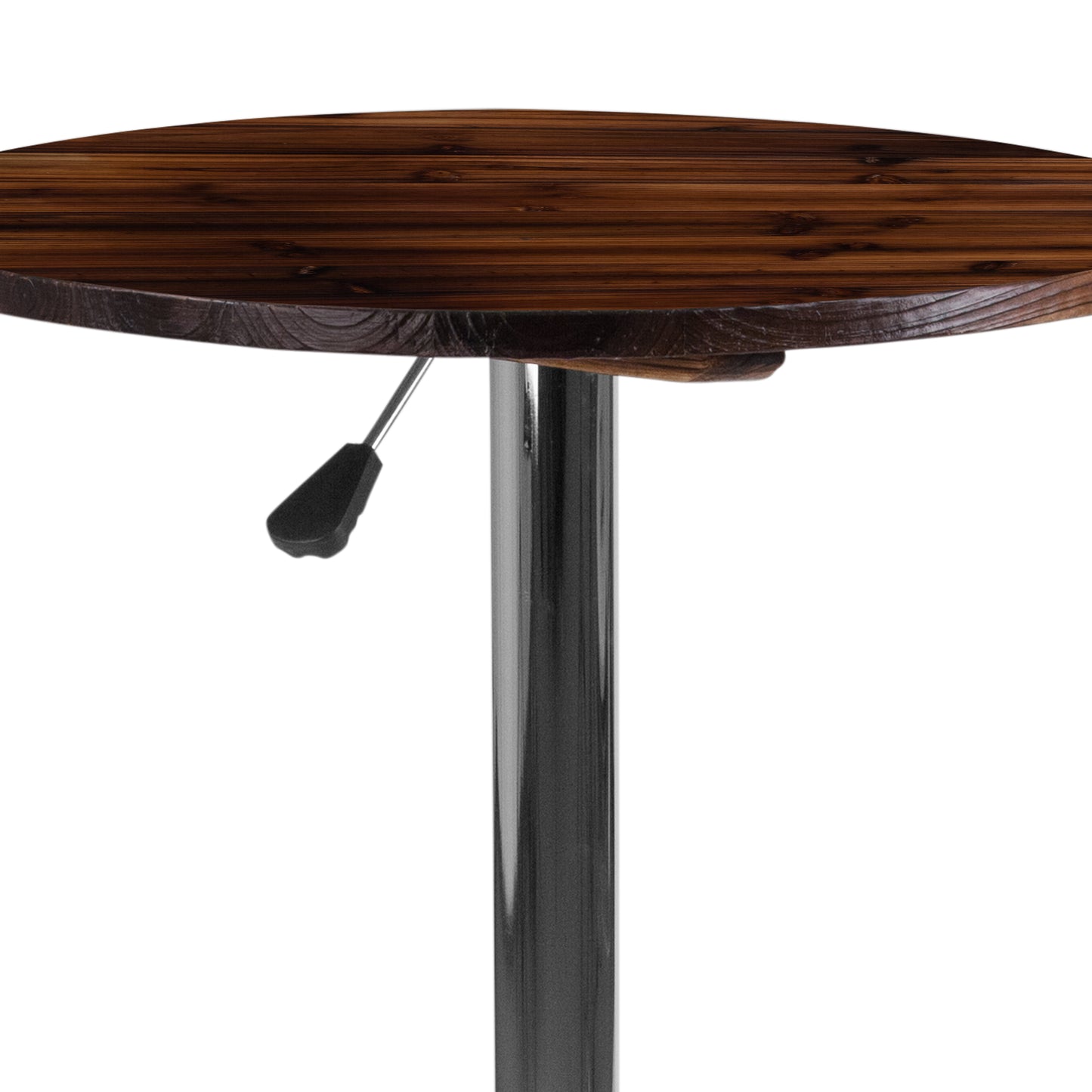 Hills 23.5'' Round Adjustable Height Rustic Pine Wood Table (Adjustable Range 26.25'' - 35.5'') Rustic Pine