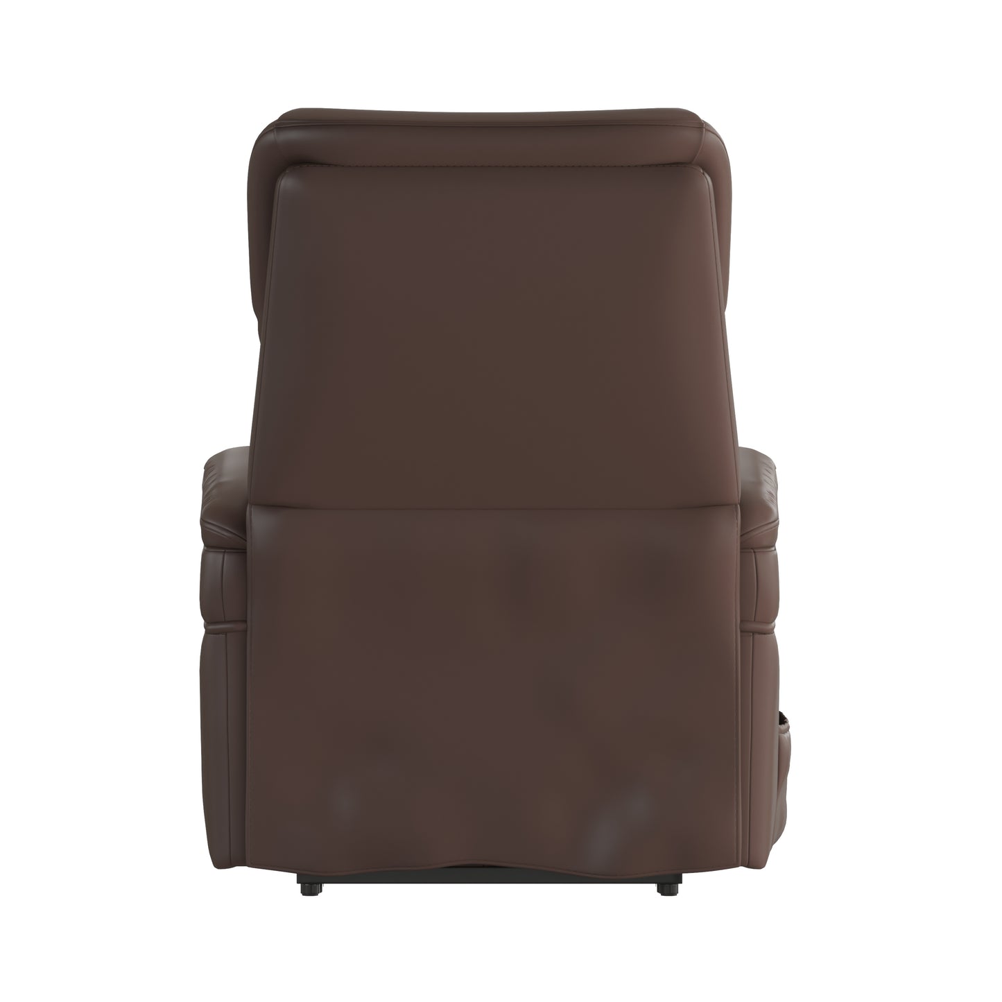 HERCULES Series Cognac LeatherSoft Remote Powered Lift Recliner for Elderly Cognac LeatherSoft