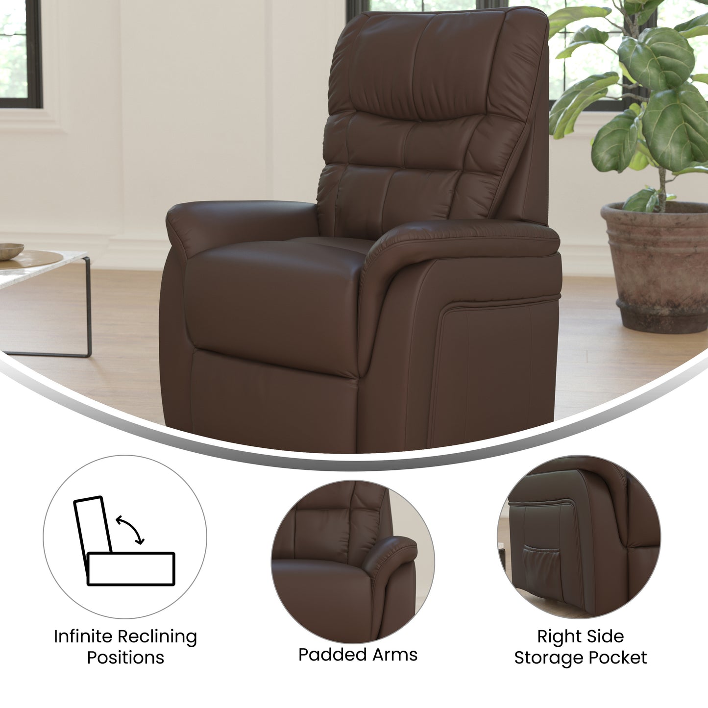 HERCULES Series Cognac LeatherSoft Remote Powered Lift Recliner for Elderly Cognac LeatherSoft