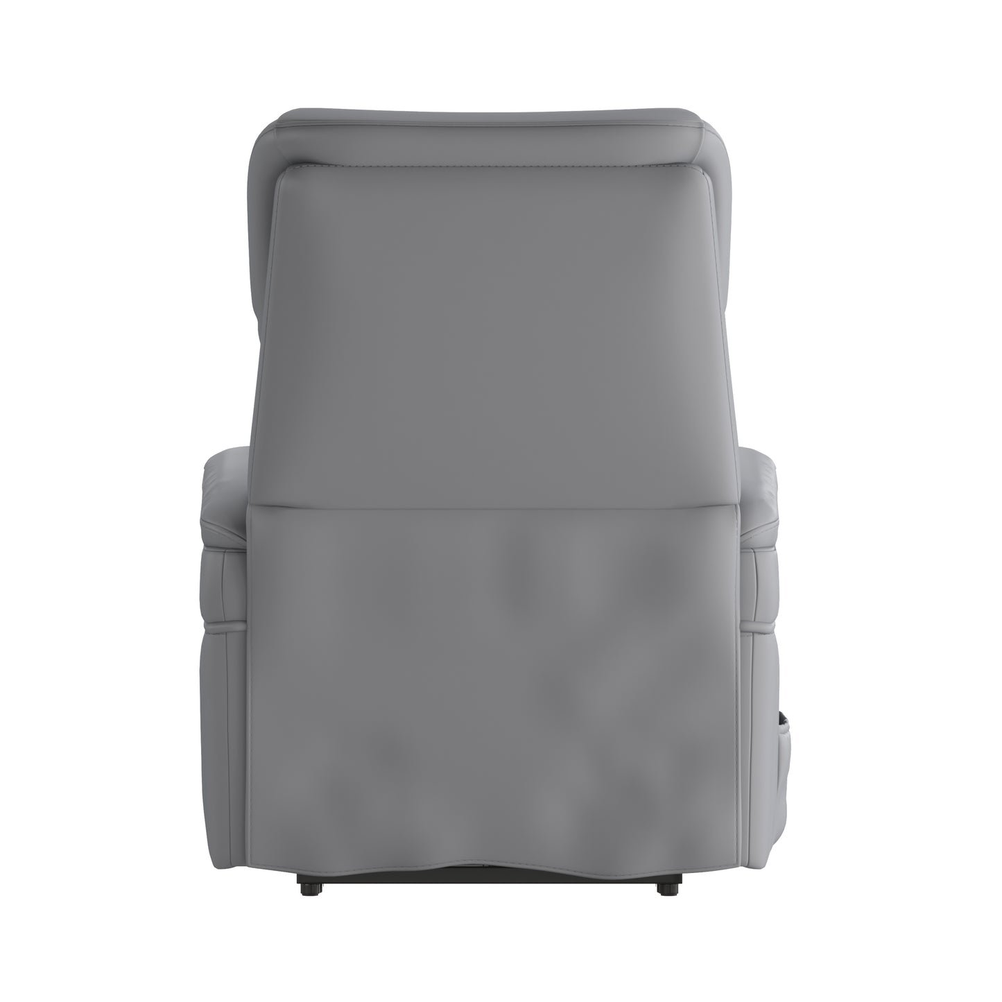 HERCULES Series Gray LeatherSoft Remote Powered Lift Recliner for Elderly Gray LeatherSoft