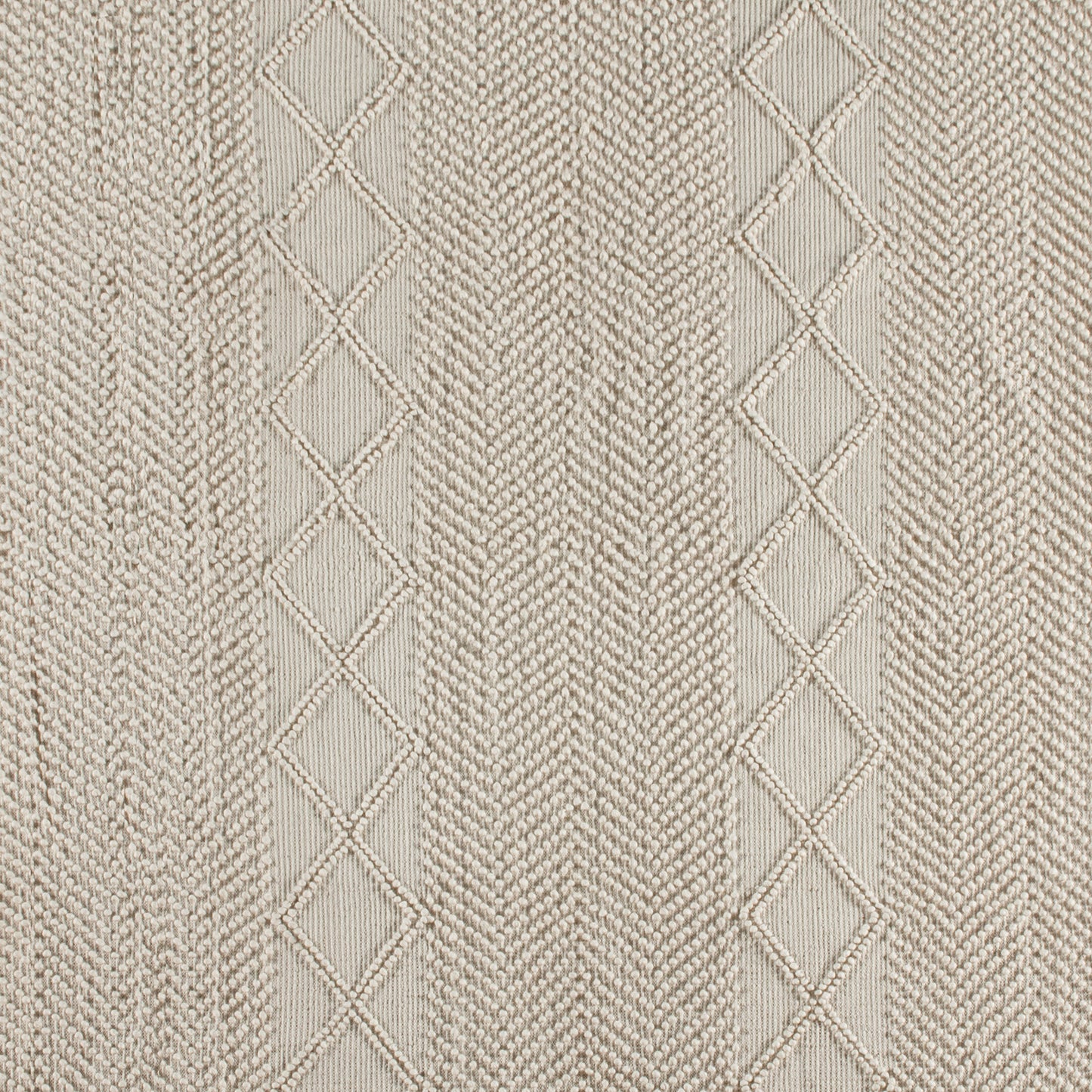 Melissa 8' x 10' White & Ivory Geometric Design Handwoven Area Rug - Wool/Polyester/Cotton Blend White/Ivory