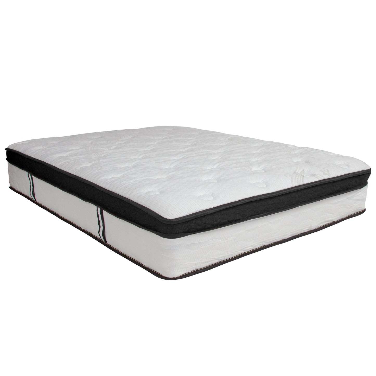 Capri Comfortable Sleep 12 Inch CertiPUR-US Certified Memory Foam & Pocket Spring Mattress, Full Mattress in a Box White