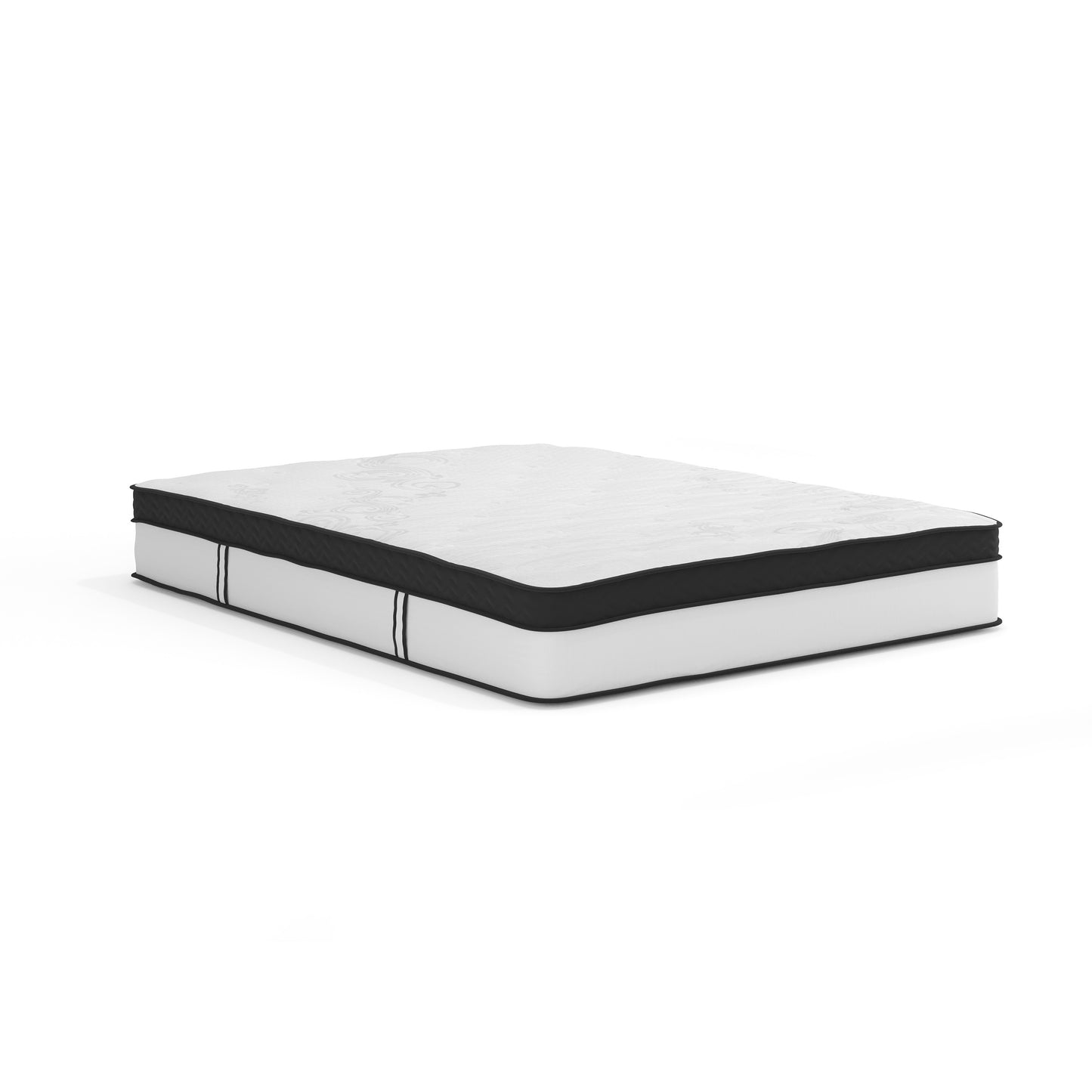 Capri Comfortable Sleep 12 Inch CertiPUR-US Certified Memory Foam & Pocket Spring Mattress, Queen Mattress in a Box White
