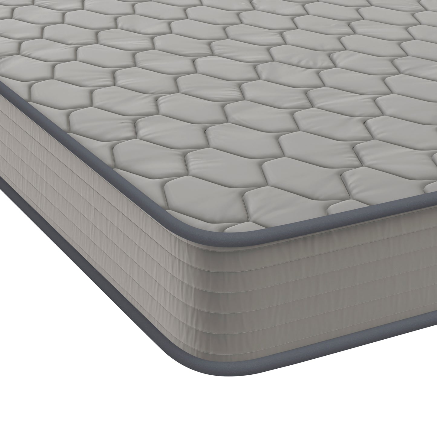 Capri Comfortable Sleep 6 Inch CertiPUR-US Certified Spring Mattress, King Mattress in a Box Gray