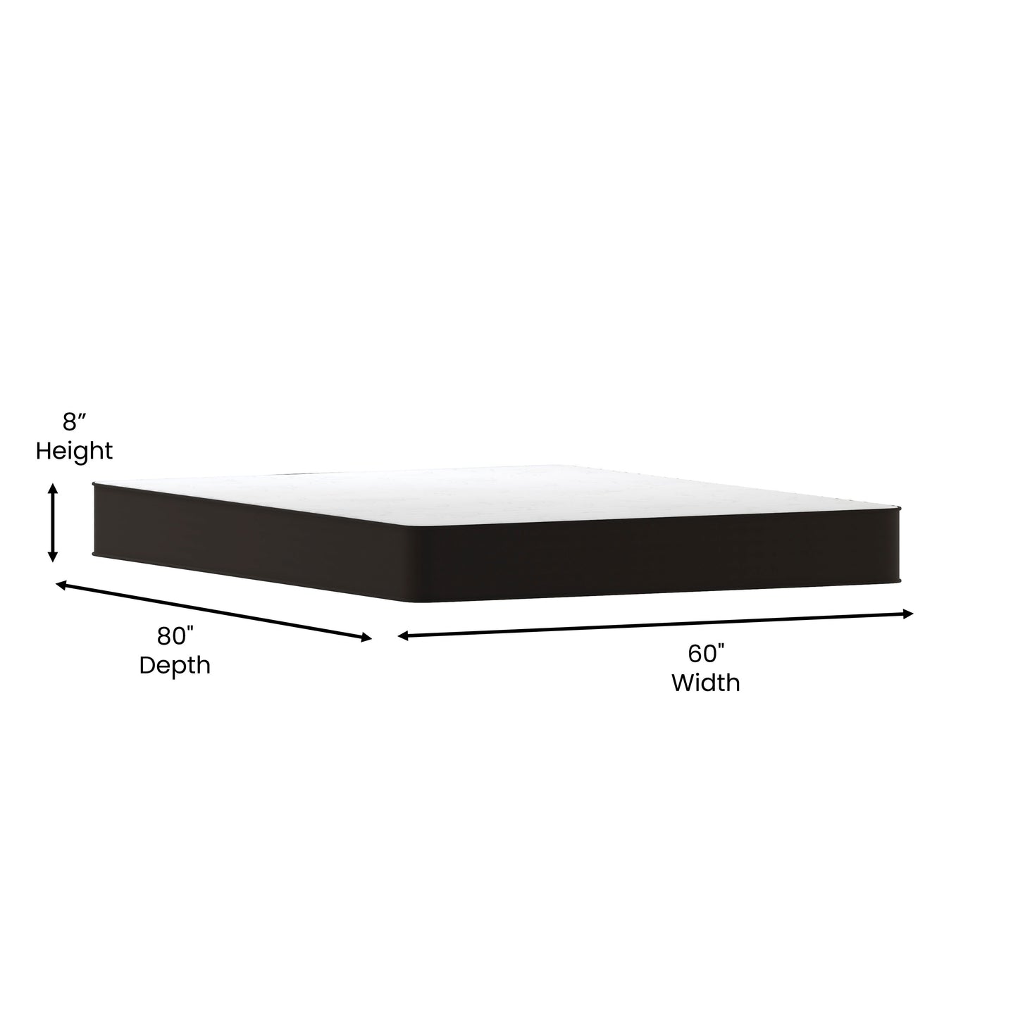Capri Comfortable Sleep 8 Inch CertiPUR-US Certified Foam and Innerspring Hybrid Mattress, Queen Mattress in a Box Gray CL-E238-B-Q-GG