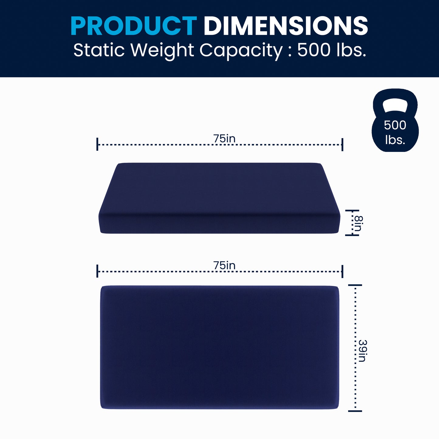 Irvine Liquid-Resistant Memory Foam 8" Twin Mattress with Removable Cover with Zipper in Blue Blue CL-MF-LR-TWIN-GG