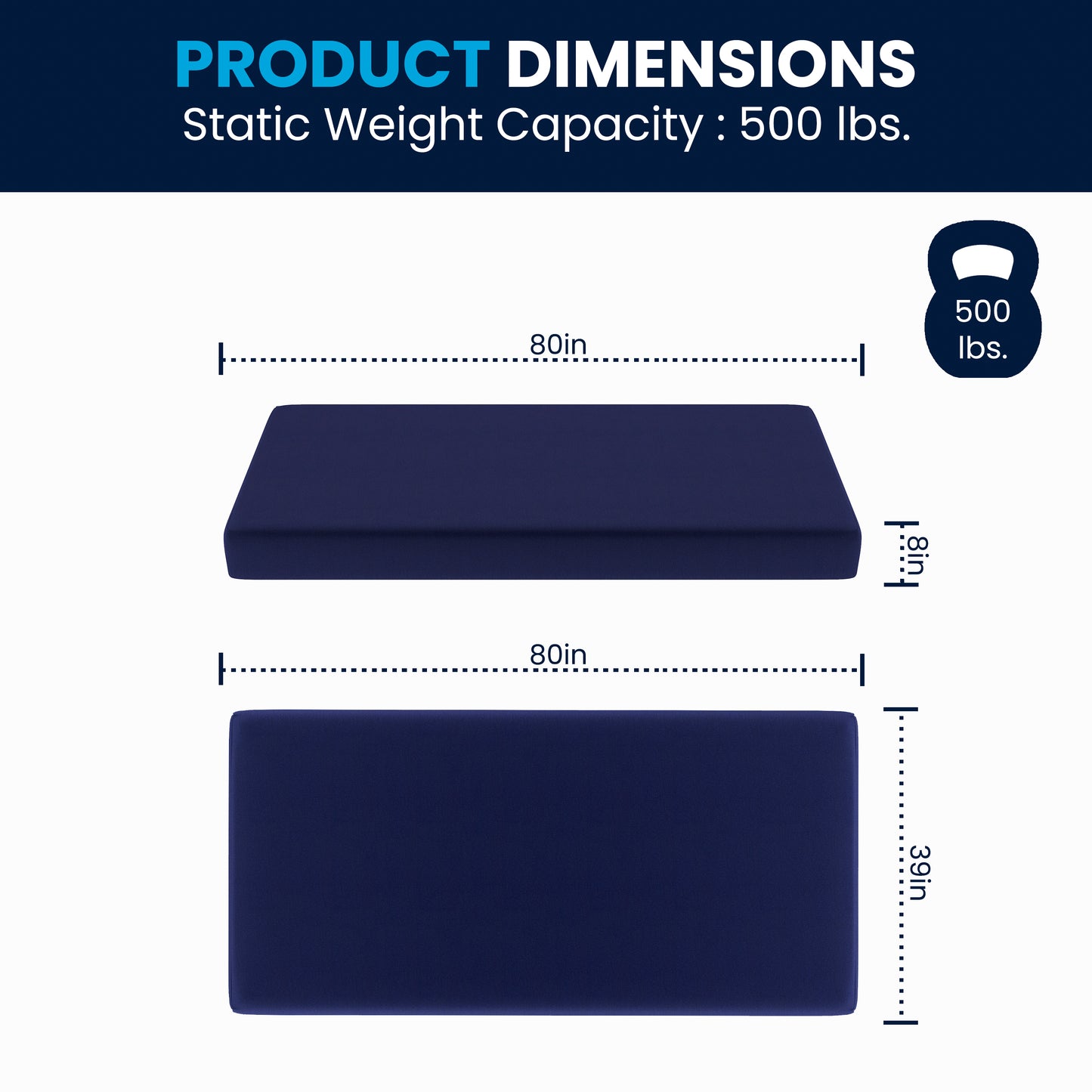 Irvine Liquid-Resistant Memory Foam 8" Twin XL Mattress with Removable Cover with Zipper in Blue Blue
