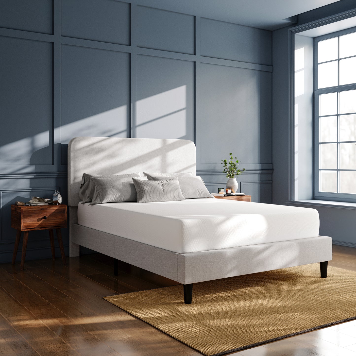 Cloud Green Tea Cooling Gel 3-Layer Memory Foam 10" Queen Mattress in a Box with CertiPUR-US Certification, Washable Cover, and Pressure Relief White CL-MFB3L-10-Q-GG