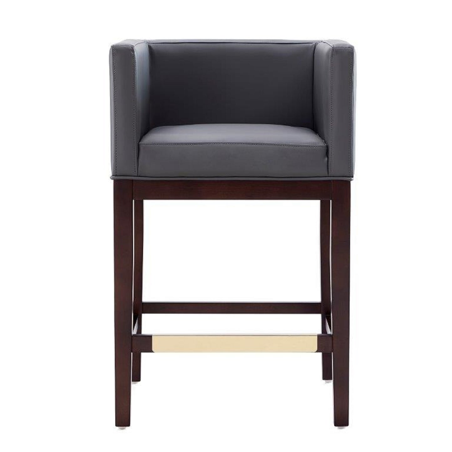 Kingsley Mid-Century Modern Wood Upholstered Counter Stool in Gray CS005-GY