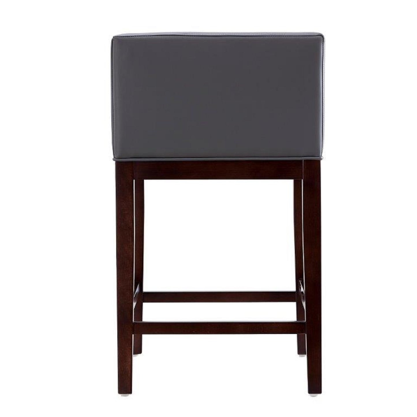 Manhattan Comfort Kingsley 34 in. Grey and Dark Walnut Beech Wood Counter Height Bar Stool CS005-GY