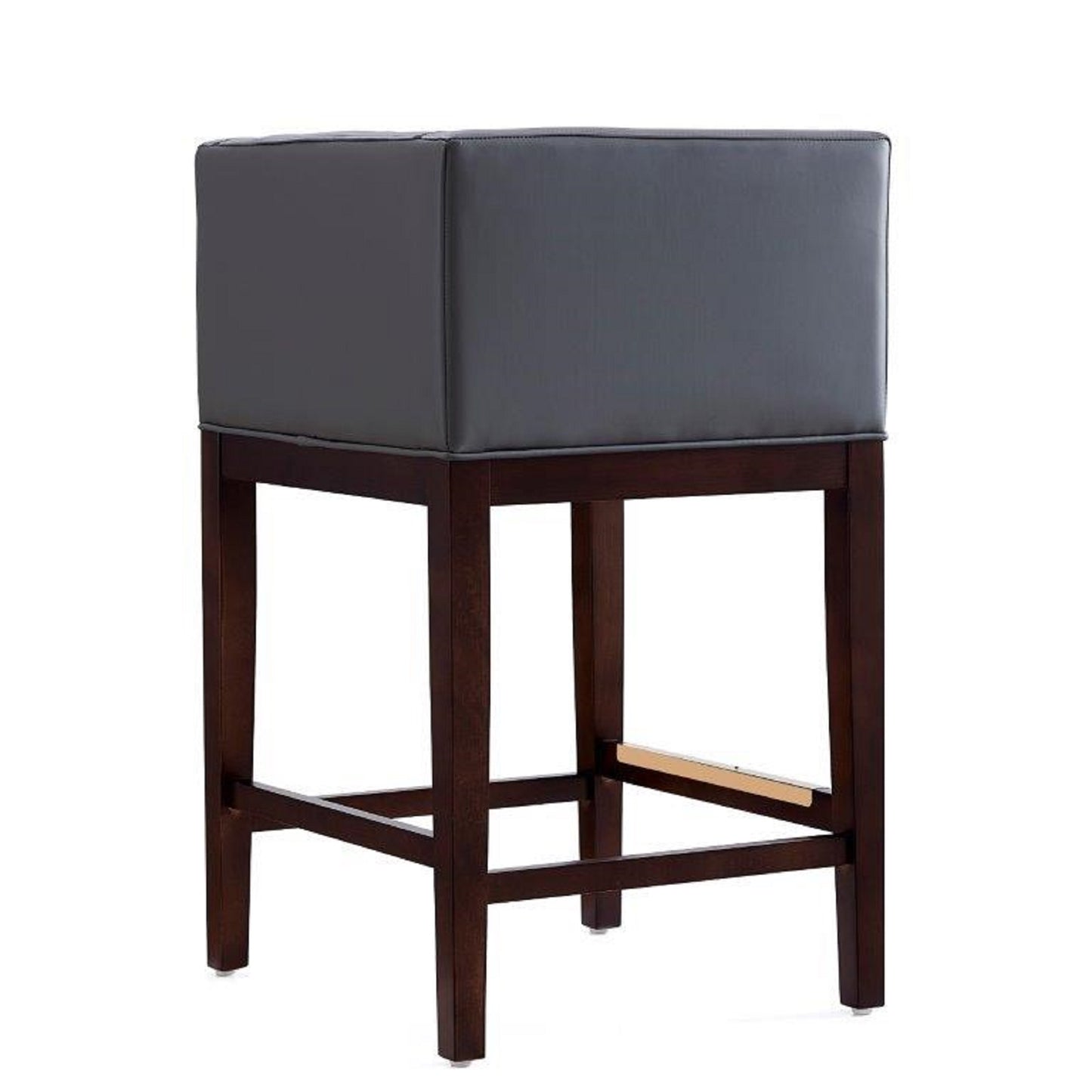 Kingsley Mid-Century Modern Wood Upholstered Counter Stool in Gray CS005-GY