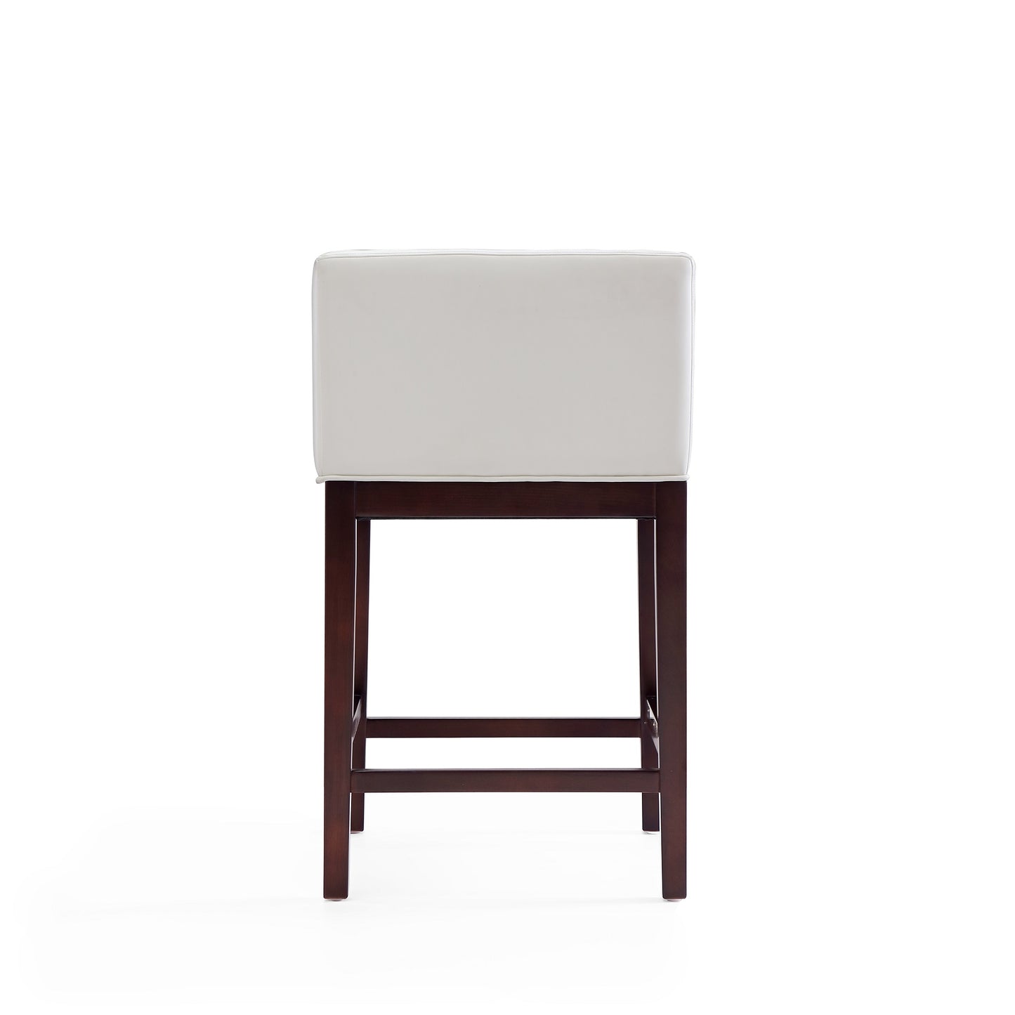 Kingsley Mid-Century Modern Wood Upholstered Counter Stool in Ivory CS005-IV
