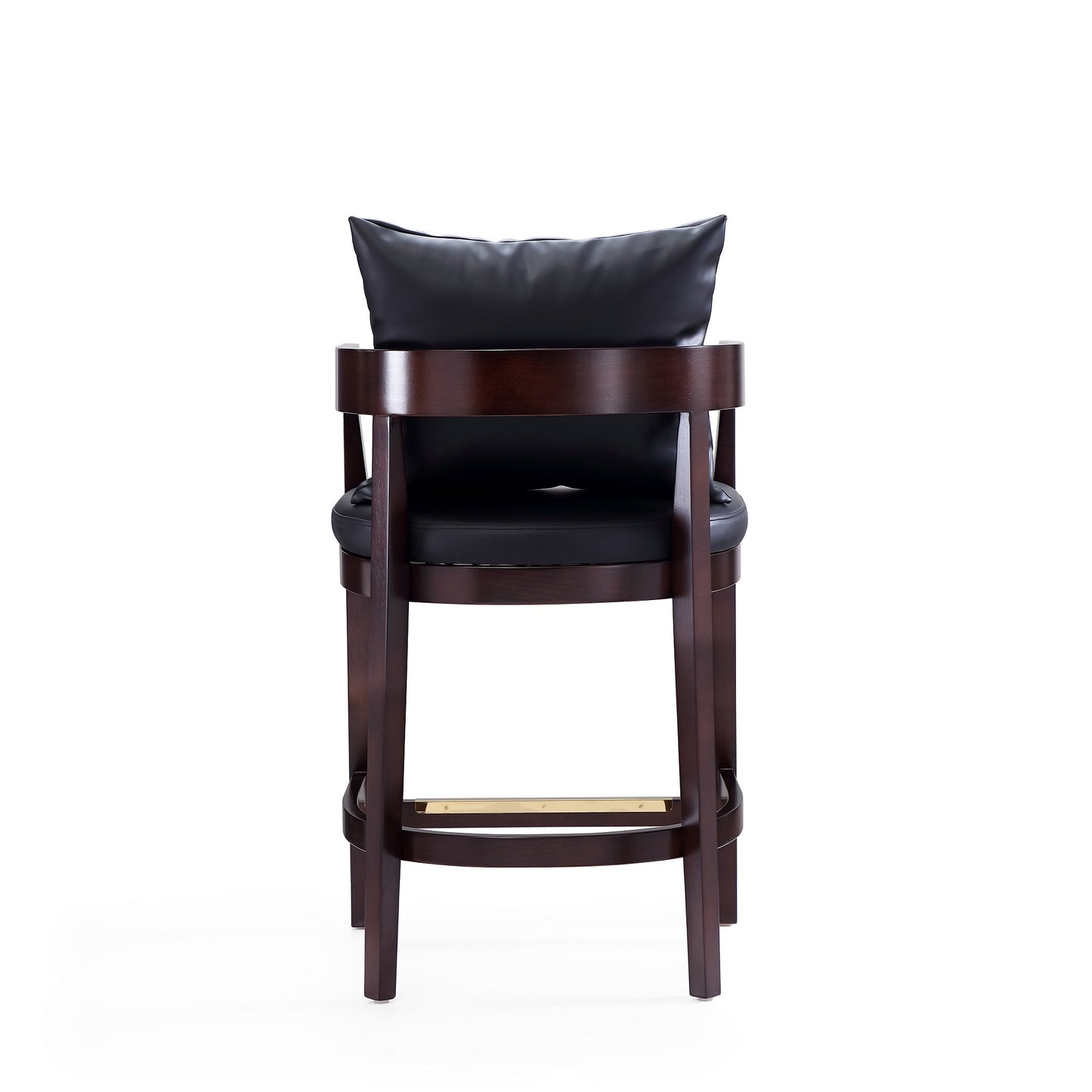 Ritz Mid-Century Modern Wood Upholstered Counter Stool in Black CS006-BK